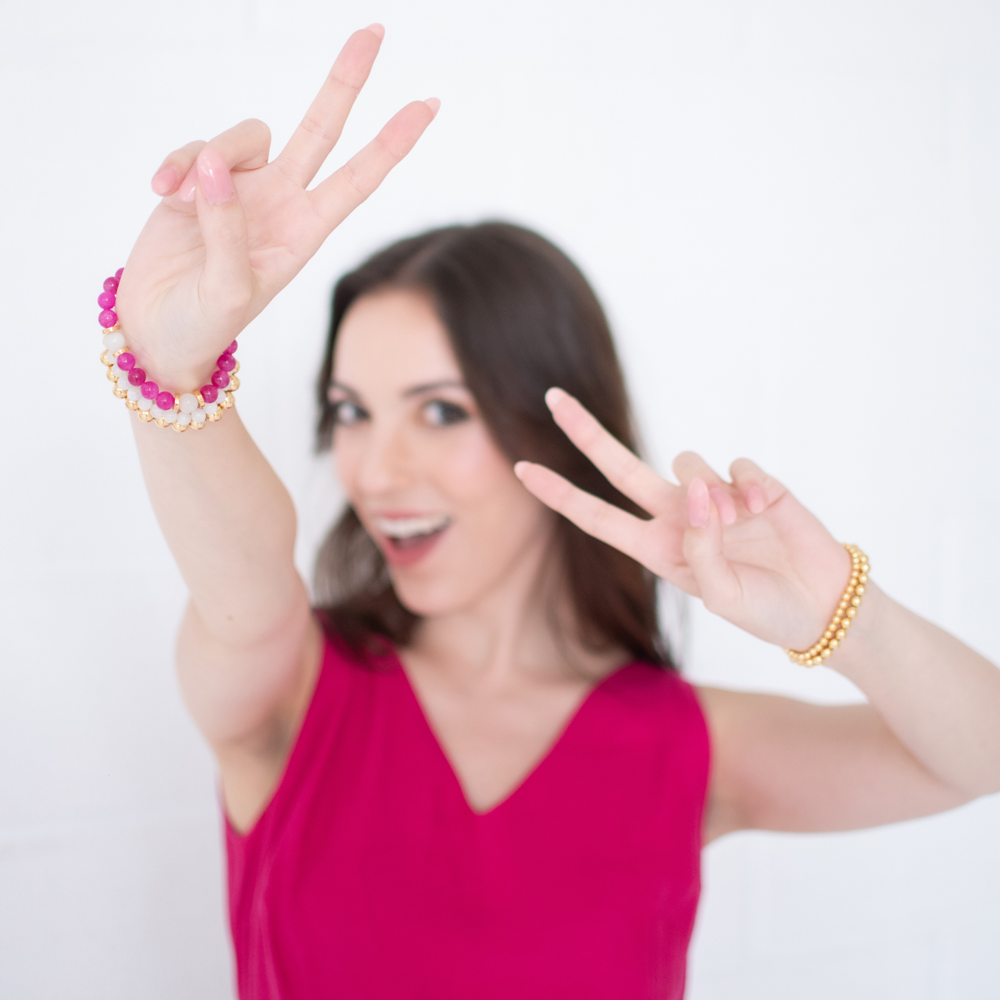 PINK INTUITION | Barbie-Inspired | Crystal Bracelet | Pink Tourmaline & Moonstone