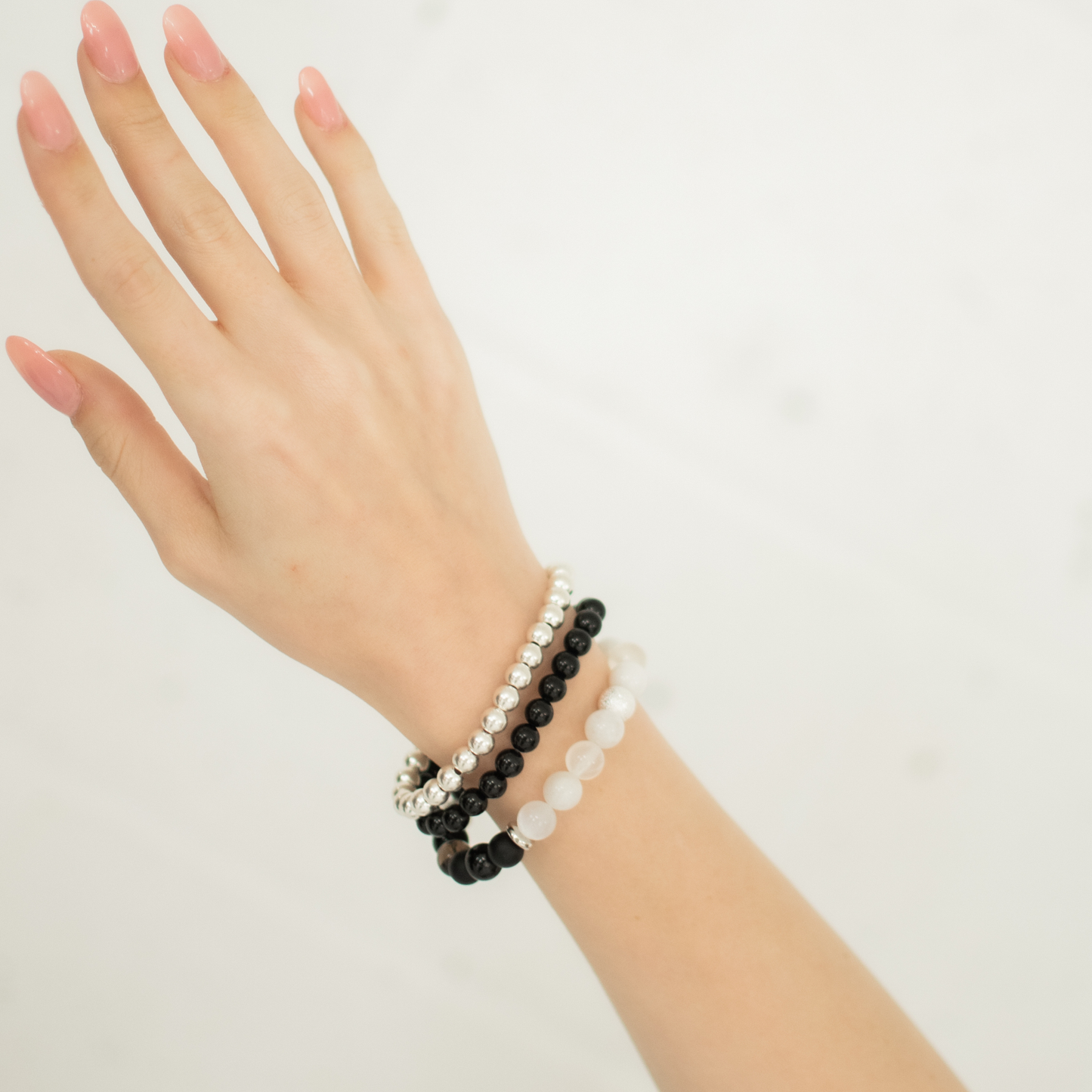 STERLING SILVER Bracelets | 925 Silver Stackable Bracelets | 4mm 6mm