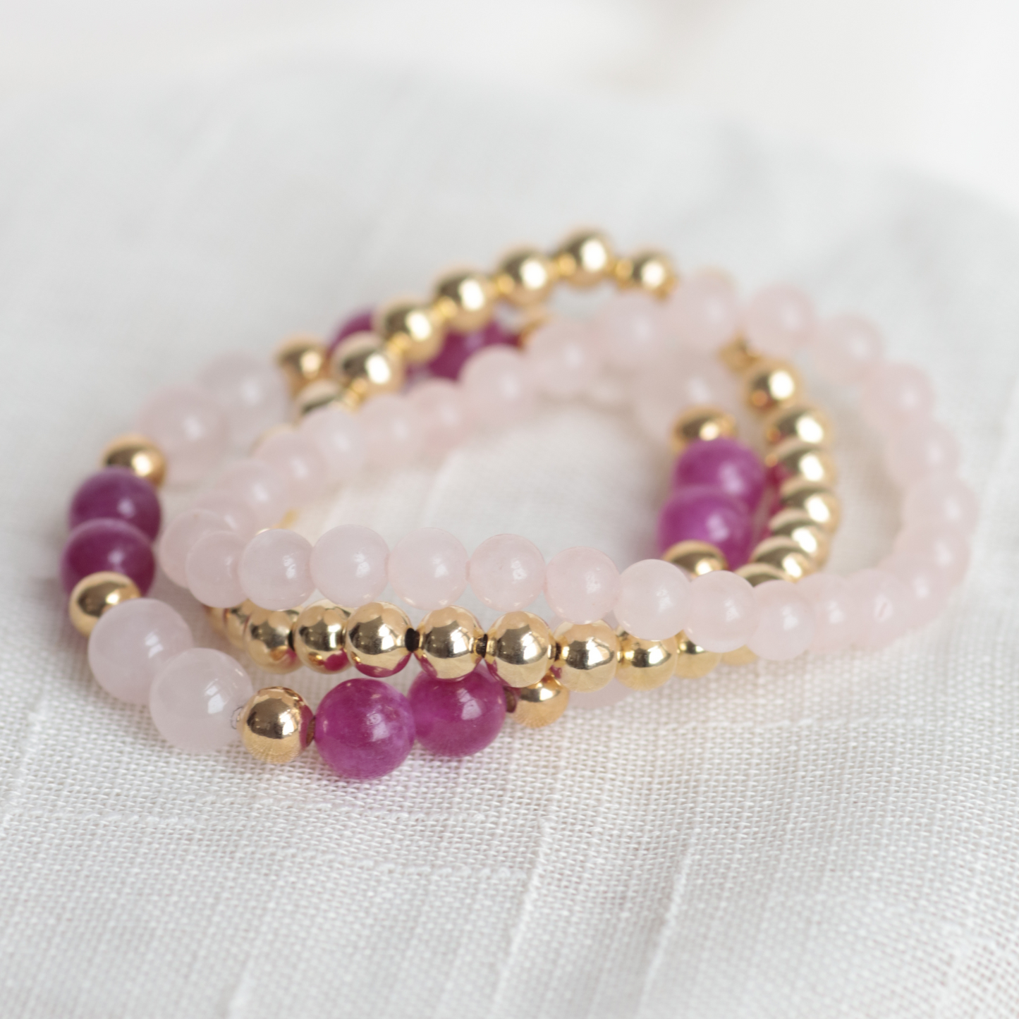 PINK SELF-LOVE | Barbie-Inspired | Crystal Bracelet | Pink Tourmaline & Rose Quartz