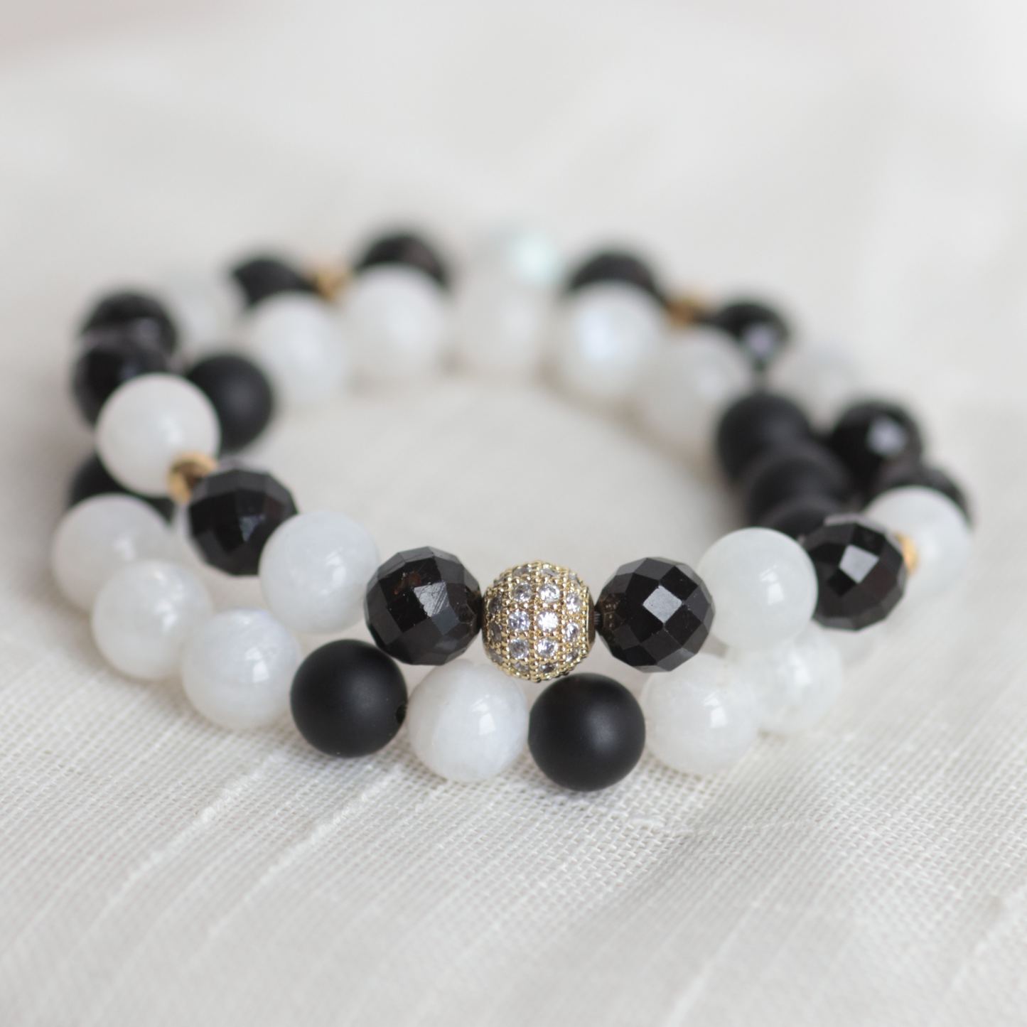 INTUITION | Ken-Inspired | Crystal Bracelet | Moonstone & Onyx