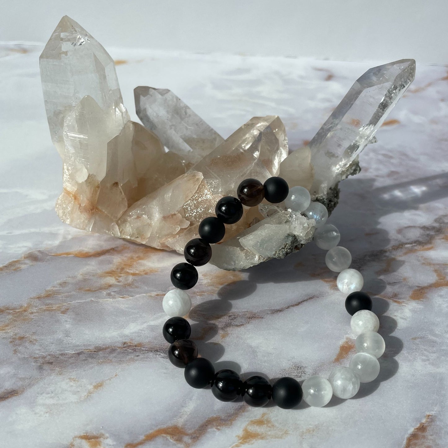 HEALING & PROTECTION II | Crystal Bracelet | Moonstone & Tourmaline