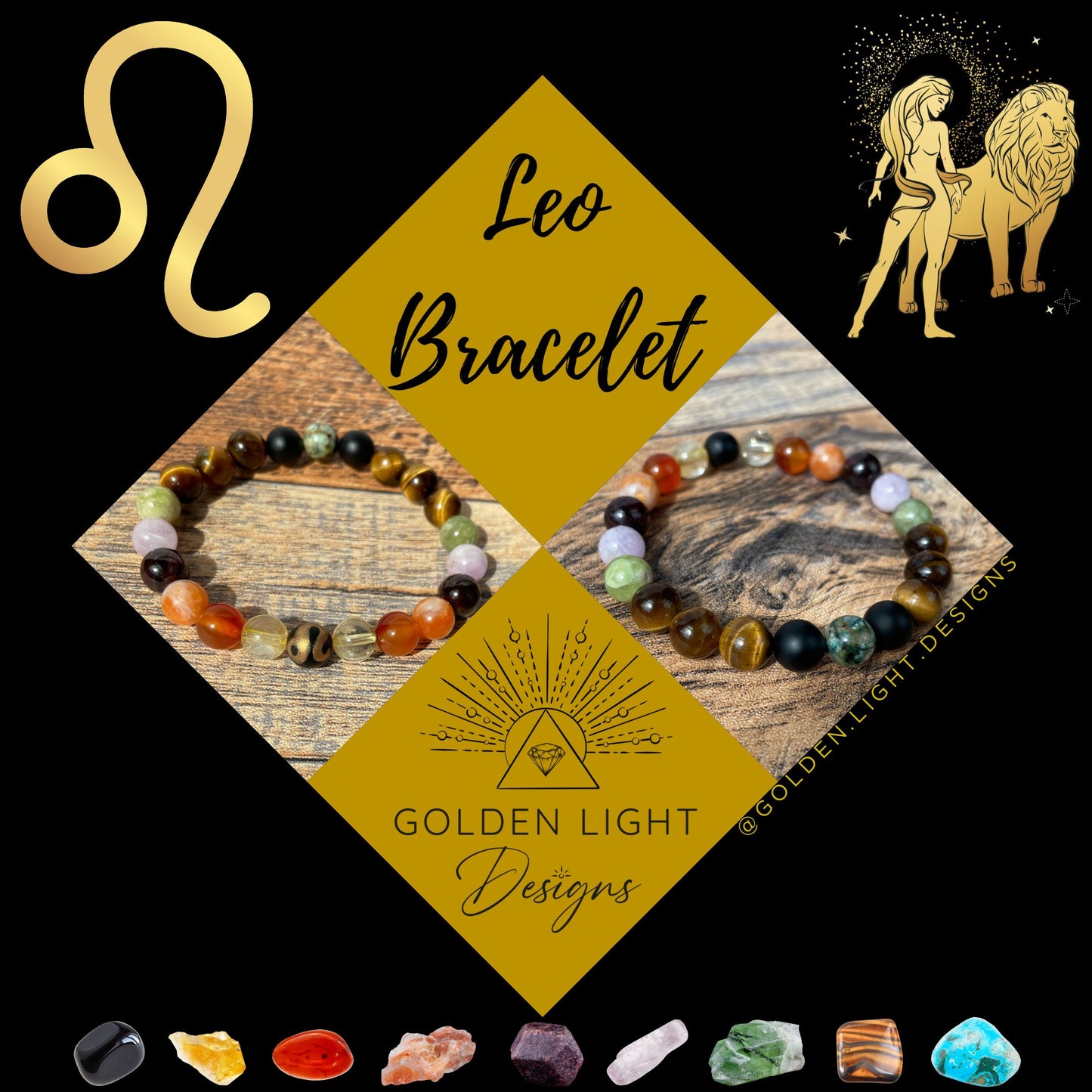♌︎ LEO Zodiac | Crystal Bracelet