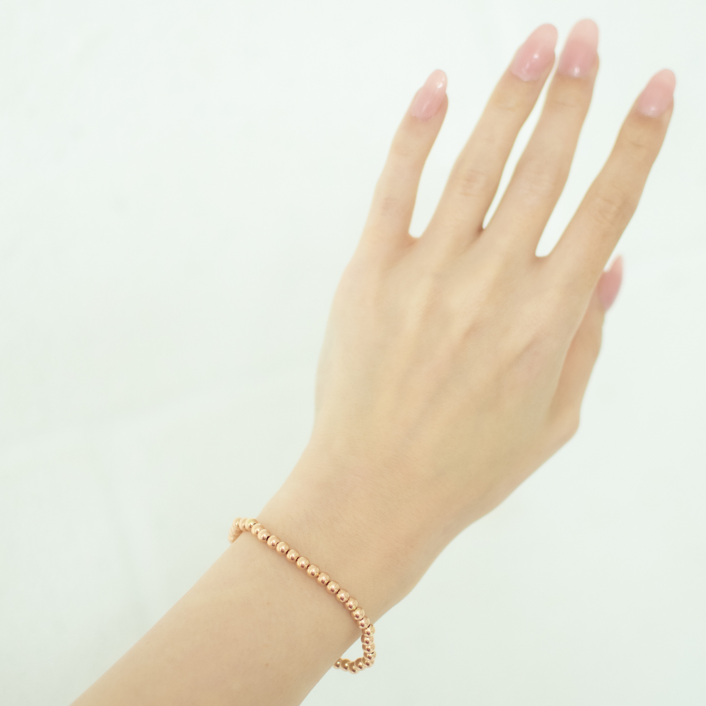 GOLDEN LOVE Bracelets | 14K Rose Gold-Filled Stackable Bracelets | 4mm 6mm