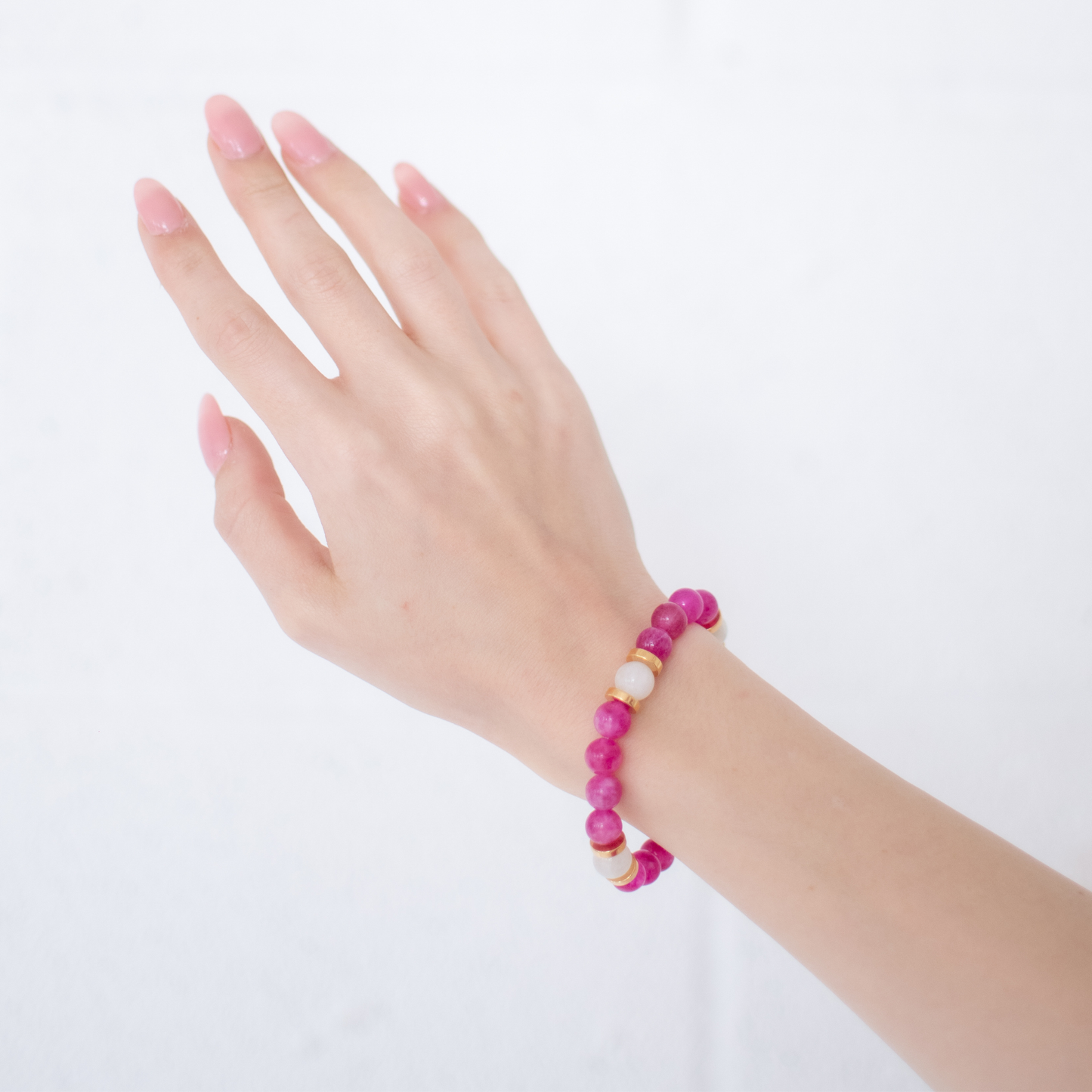 PINK INTUITION | Barbie-Inspired | Crystal Bracelet | Pink Tourmaline & Moonstone