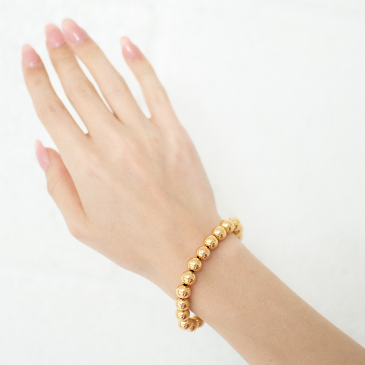 GOLDEN LIGHT Bracelets | 14K Gold-Filled Stackable Bracelets | 4mm 6mm 8mm