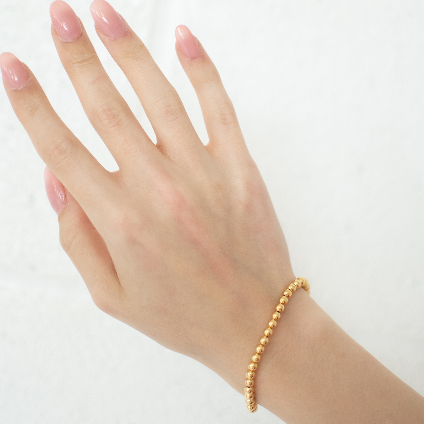 GOLDEN LIGHT Bracelets | 14K Gold-Filled Stackable Bracelets | 4mm 6mm 8mm