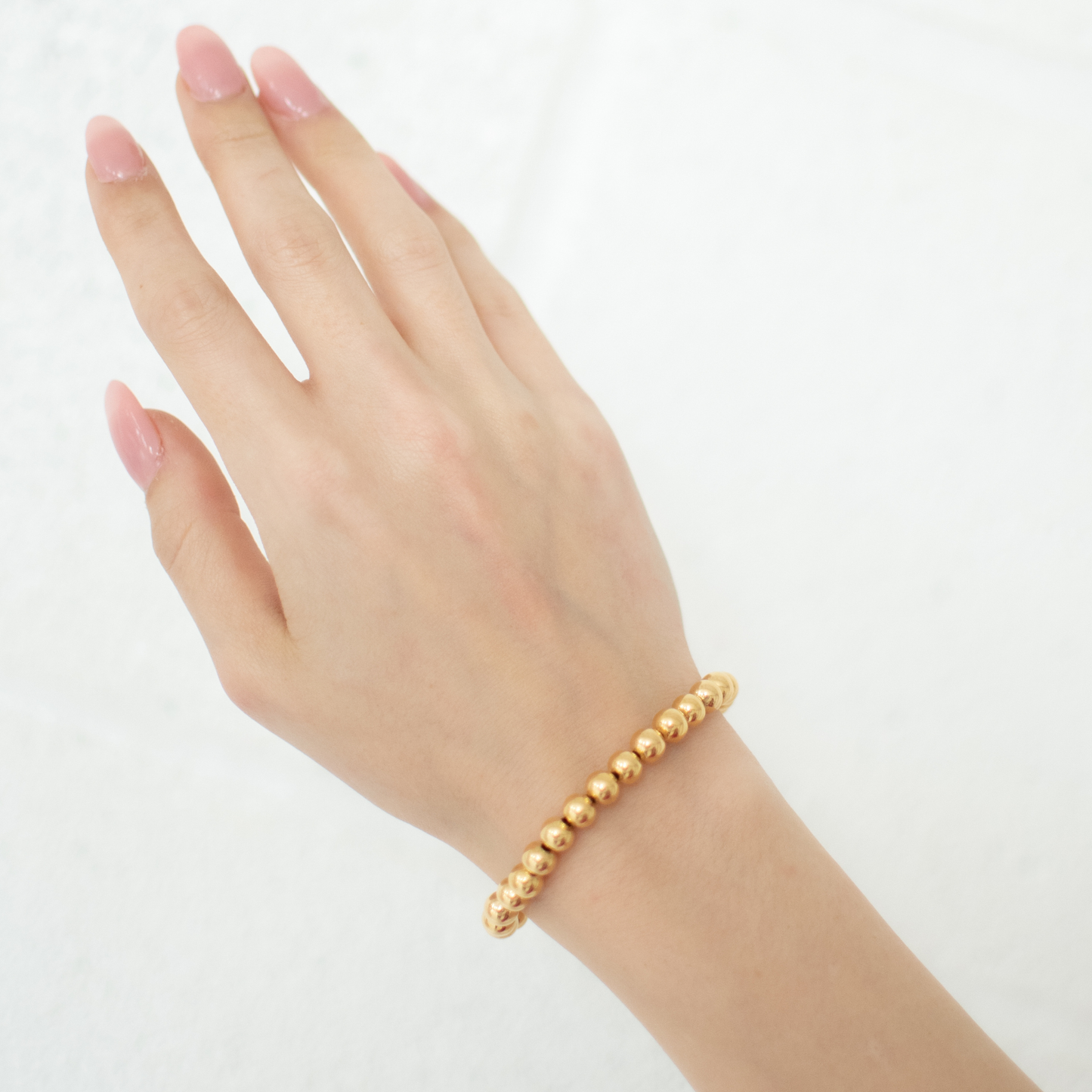 GOLDEN LIGHT Bracelets | 14K Gold-Filled Stackable Bracelets | 4mm 6mm 8mm