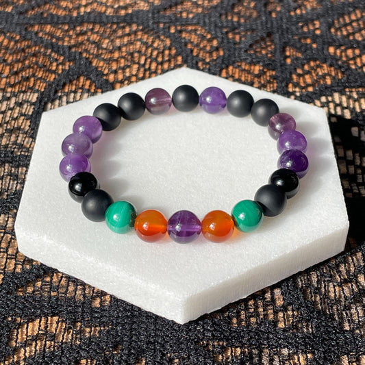 M.A.G.I.C. & Transformation III | Crystal Bracelet | Amethyst & Onyx