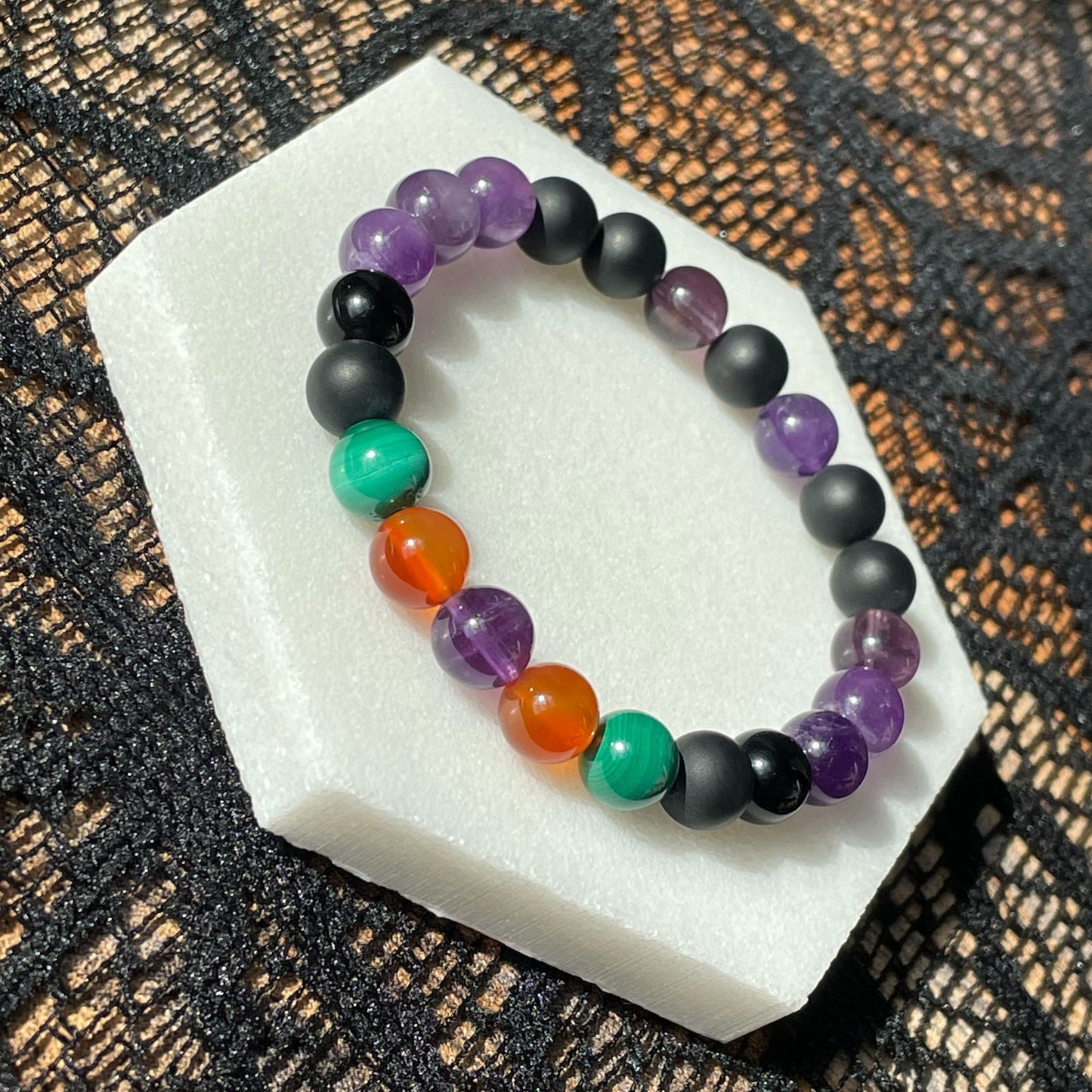 M.A.G.I.C. & Transformation III | Crystal Bracelet | Amethyst & Onyx