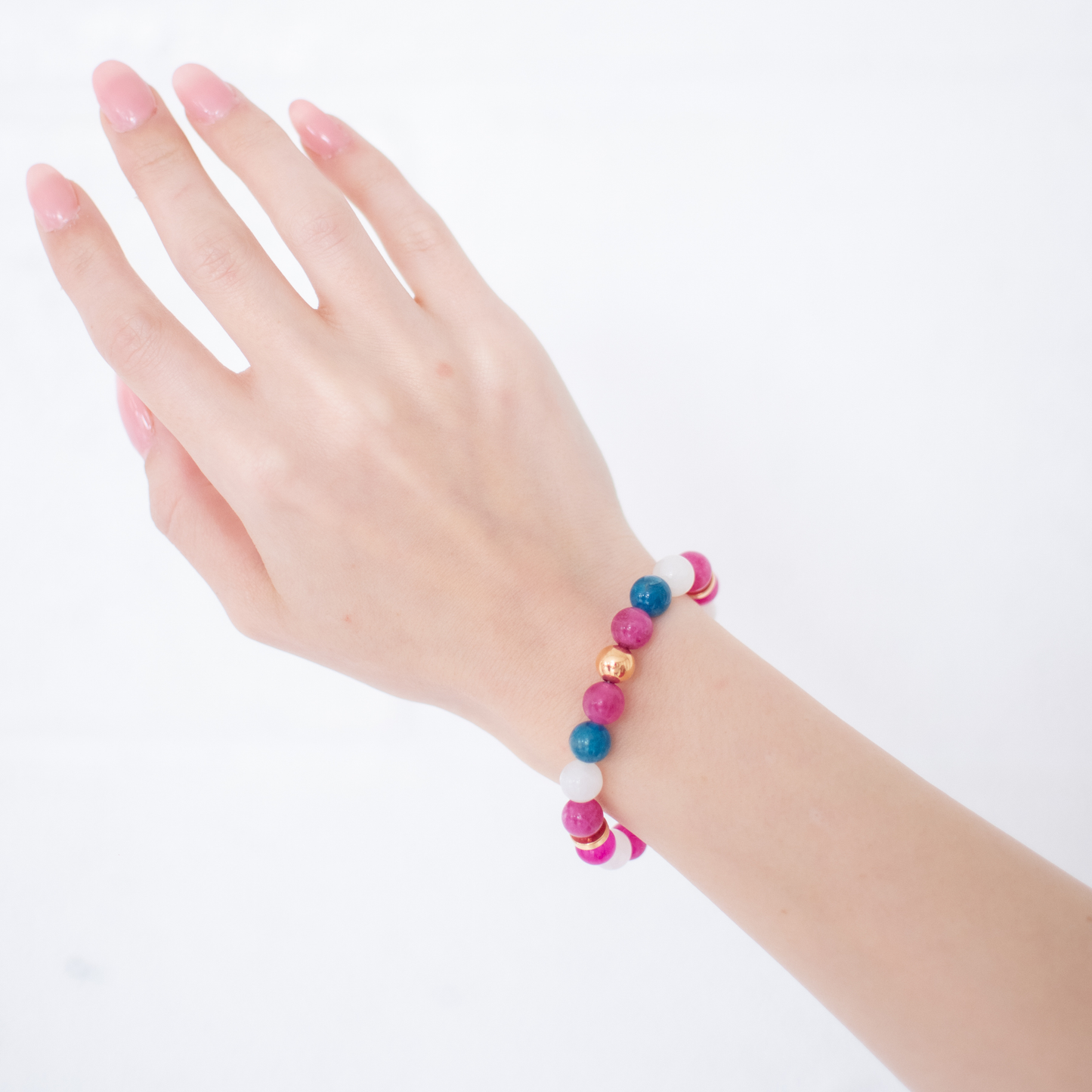 PINK MANIFESTATION | Barbie-Inspired | Crystal Bracelet | Pink Tourmaline, Apatite & Moonstone