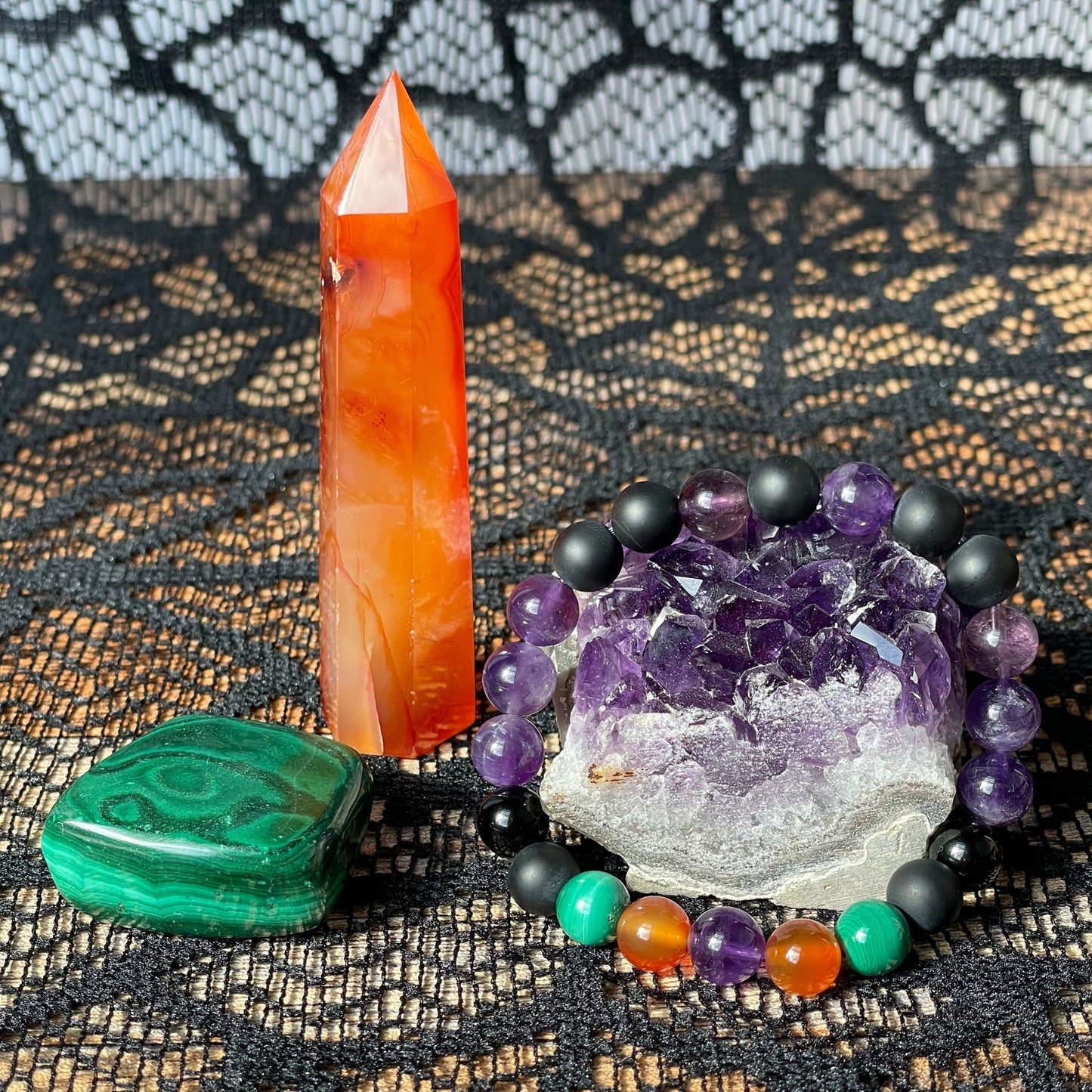 M.A.G.I.C. & Transformation III | Crystal Bracelet | Amethyst & Onyx