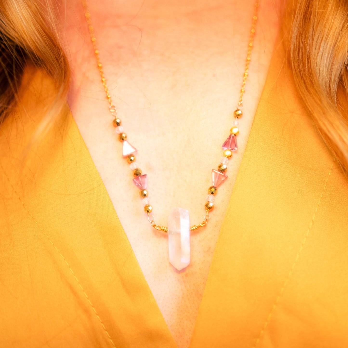 DIVINE LOVE | Crystal Necklace | Angel Aura Quartz