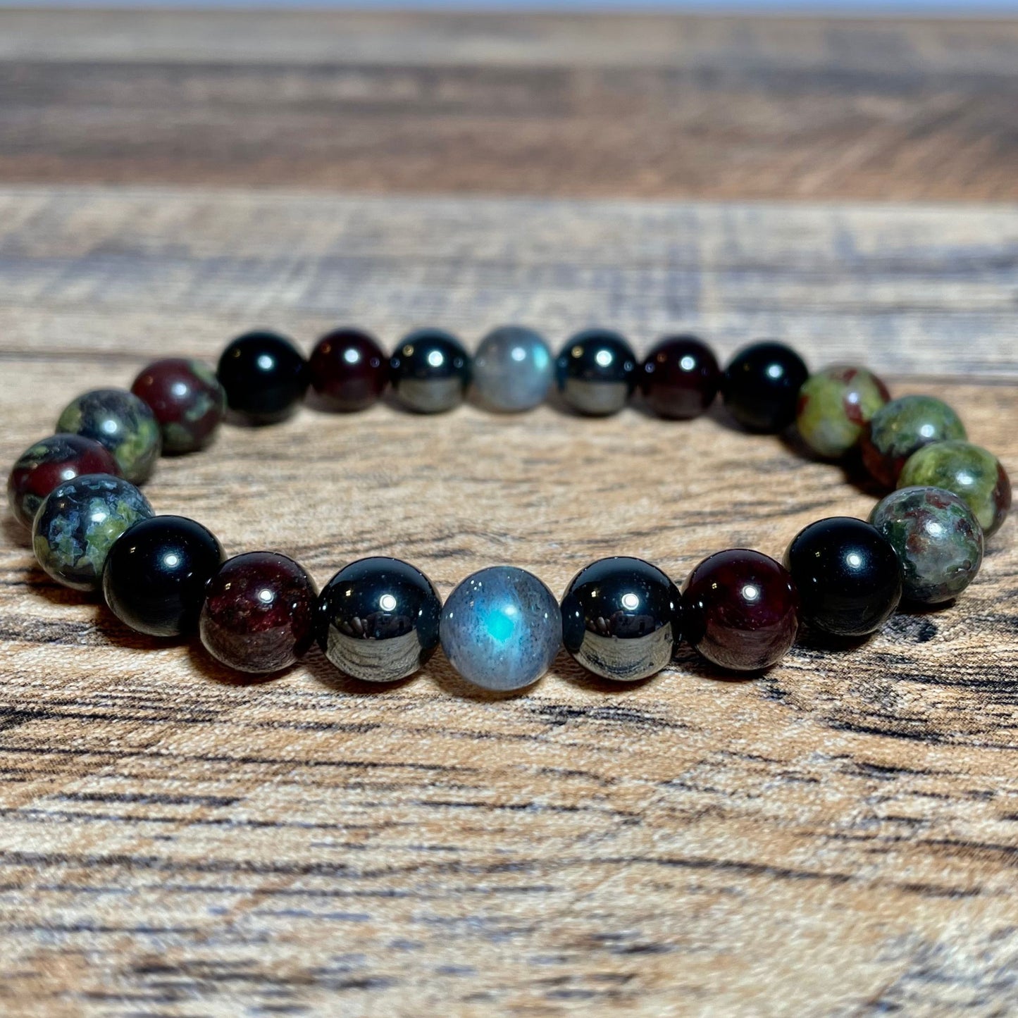YEAR of the DRAGON | Crystal Bracelet | Dragon Blood Jasper & Labradorite