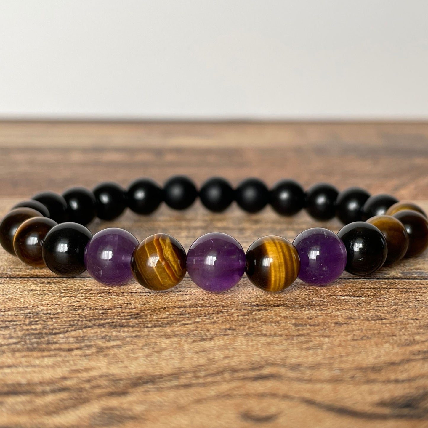 ABUNDANCE, LOVE & PROTECTION | Crystal Bracelet | Amethyst & Tiger Eye