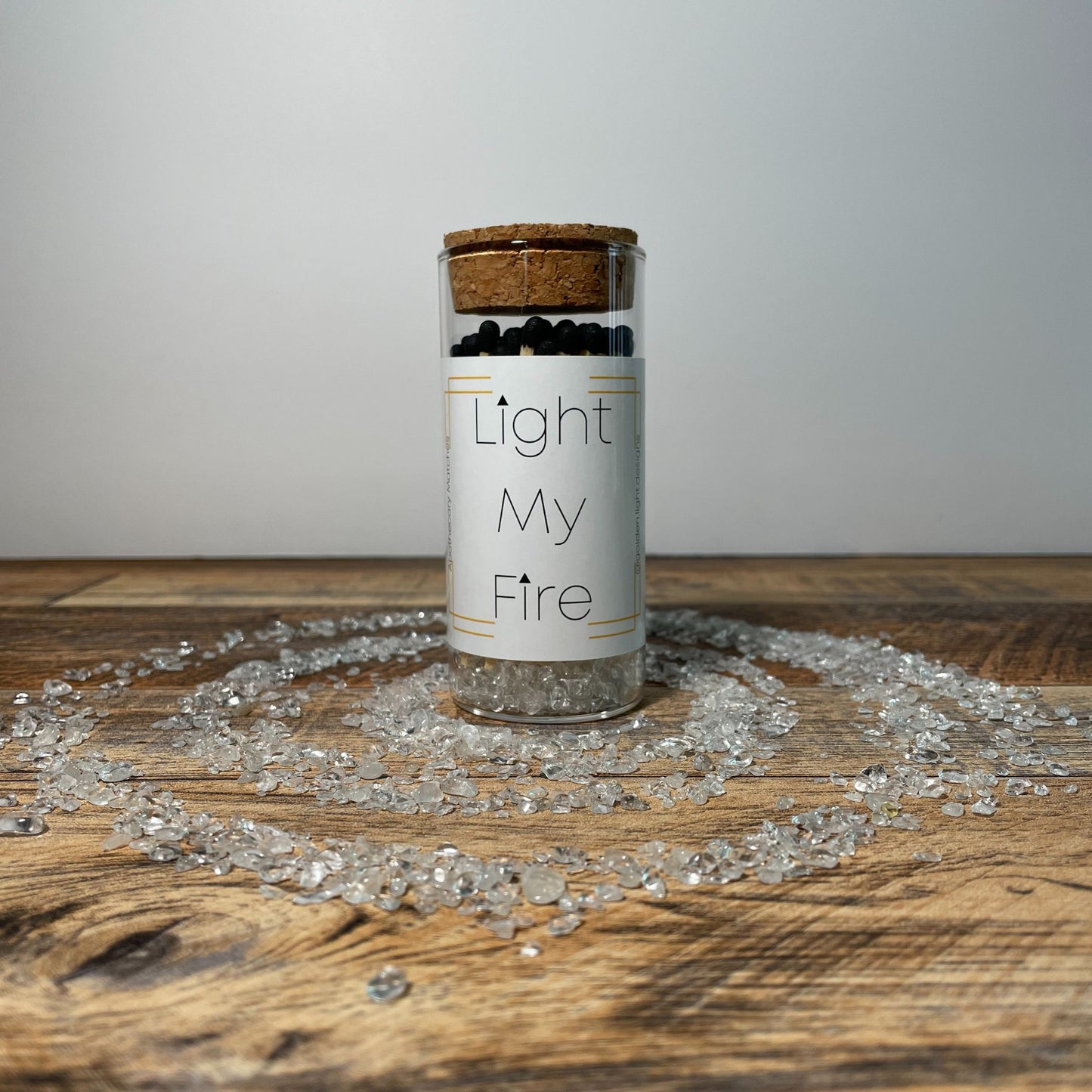 LIGHT MY FIRE | Apothecary Match Jar | Striker & 3 in. Matches
