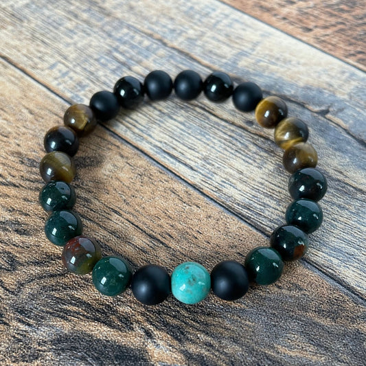 Power & Protection | Crystal Bracelet | Bloodstone & Tiger Eye