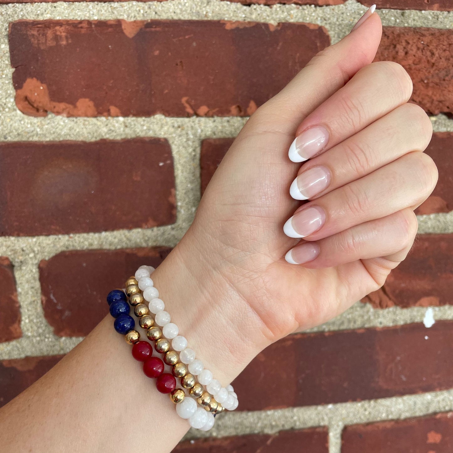 UNITY, LOVE & PROTECTION | Crystal Bracelet | Moonstone, Lapis Lazuli & Red Agate