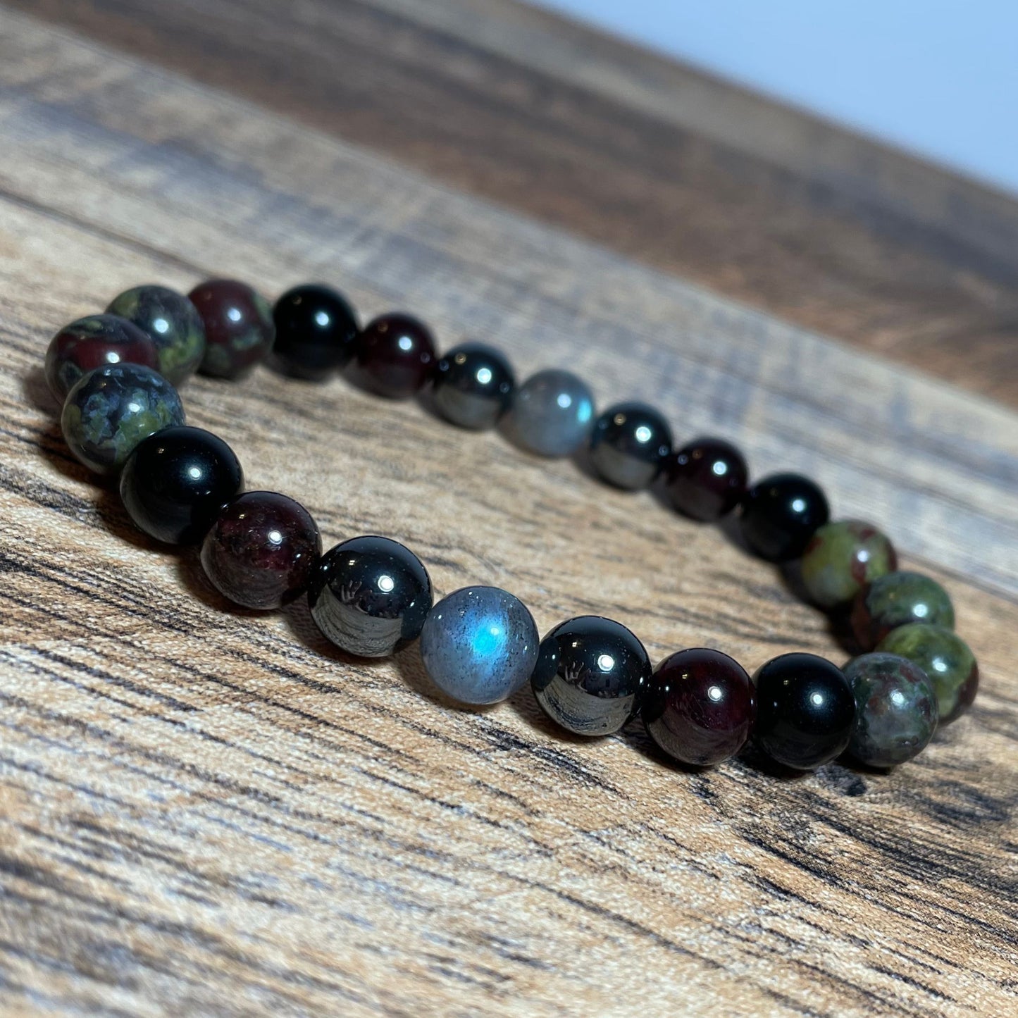 YEAR of the DRAGON | Crystal Bracelet | Dragon Blood Jasper & Labradorite