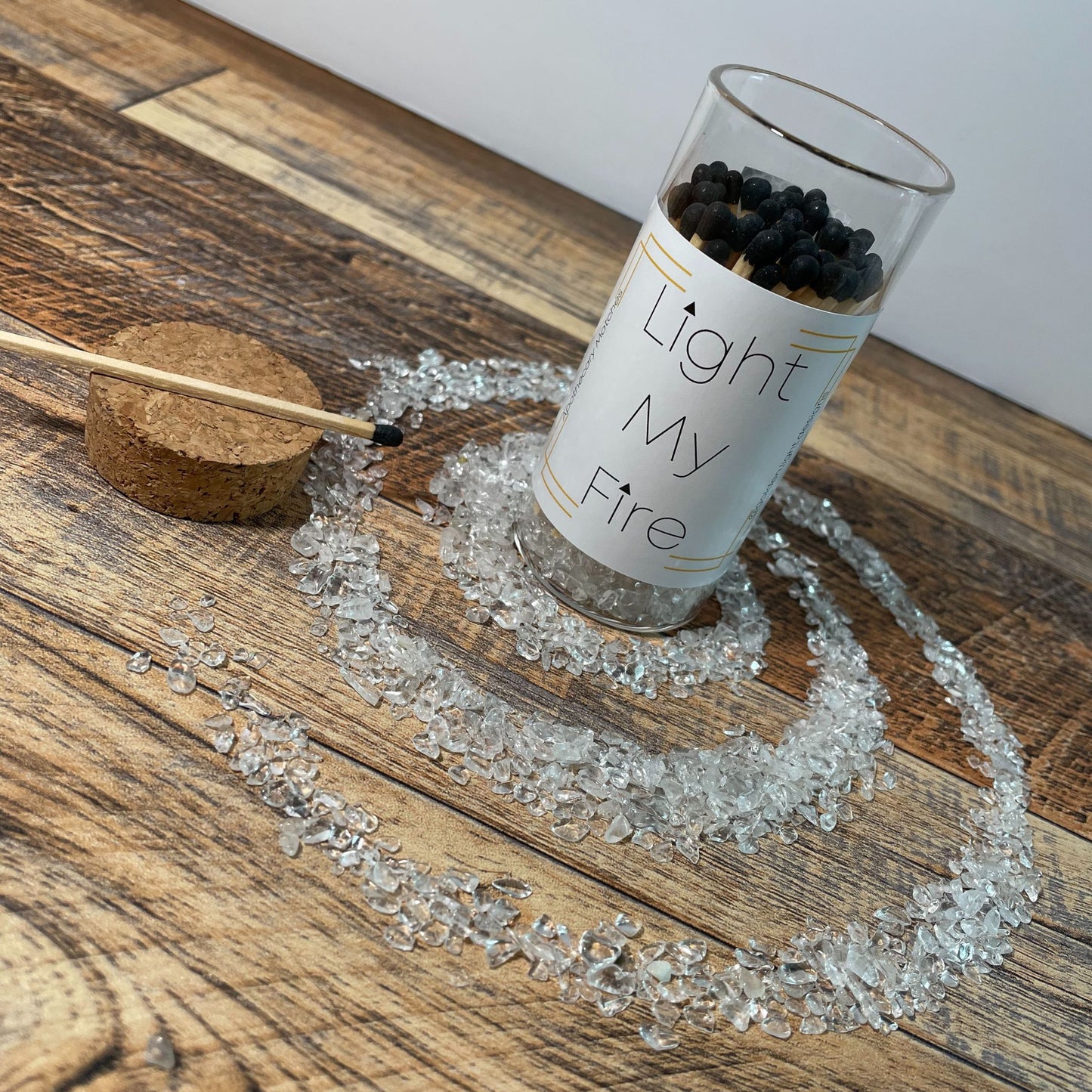 LIGHT MY FIRE | Apothecary Match Jar | Striker & 3 in. Matches