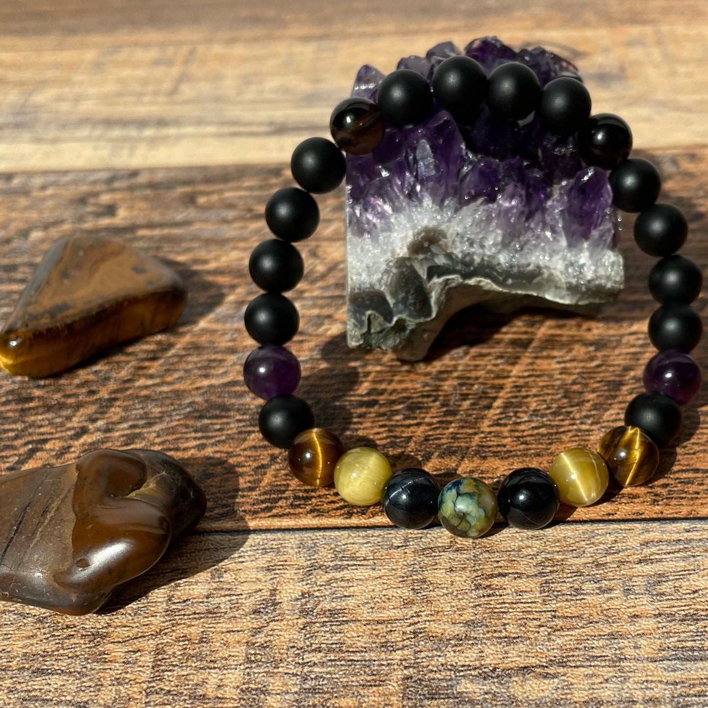 HEALING, POWER & PROTECTION | Crystal Bracelet | Onyx & Tiger Eye