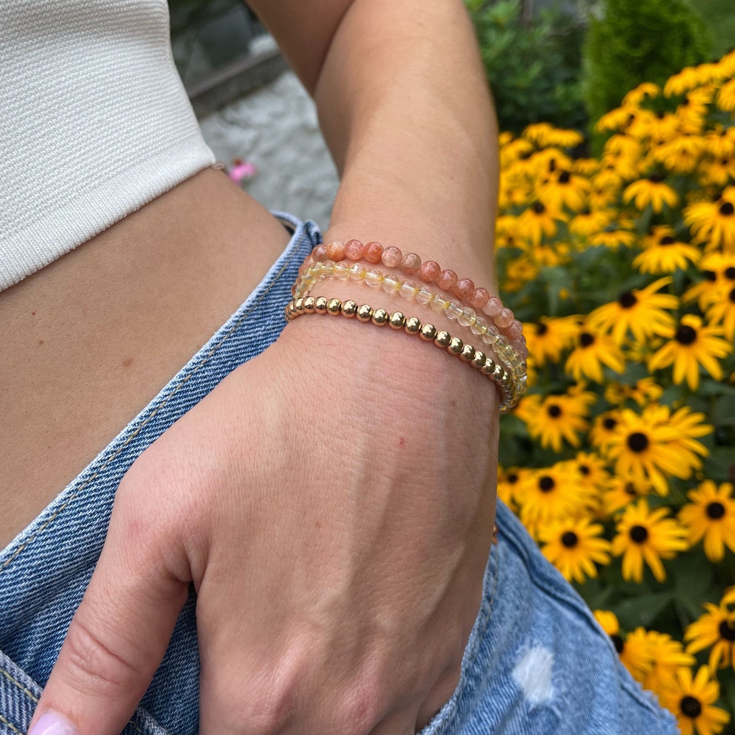 ♌︎ LEO Zodiac | Stackable Crystal Bracelets