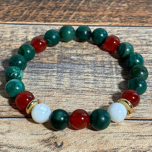 HOLLY | Crystal Bracelet | Green Jade