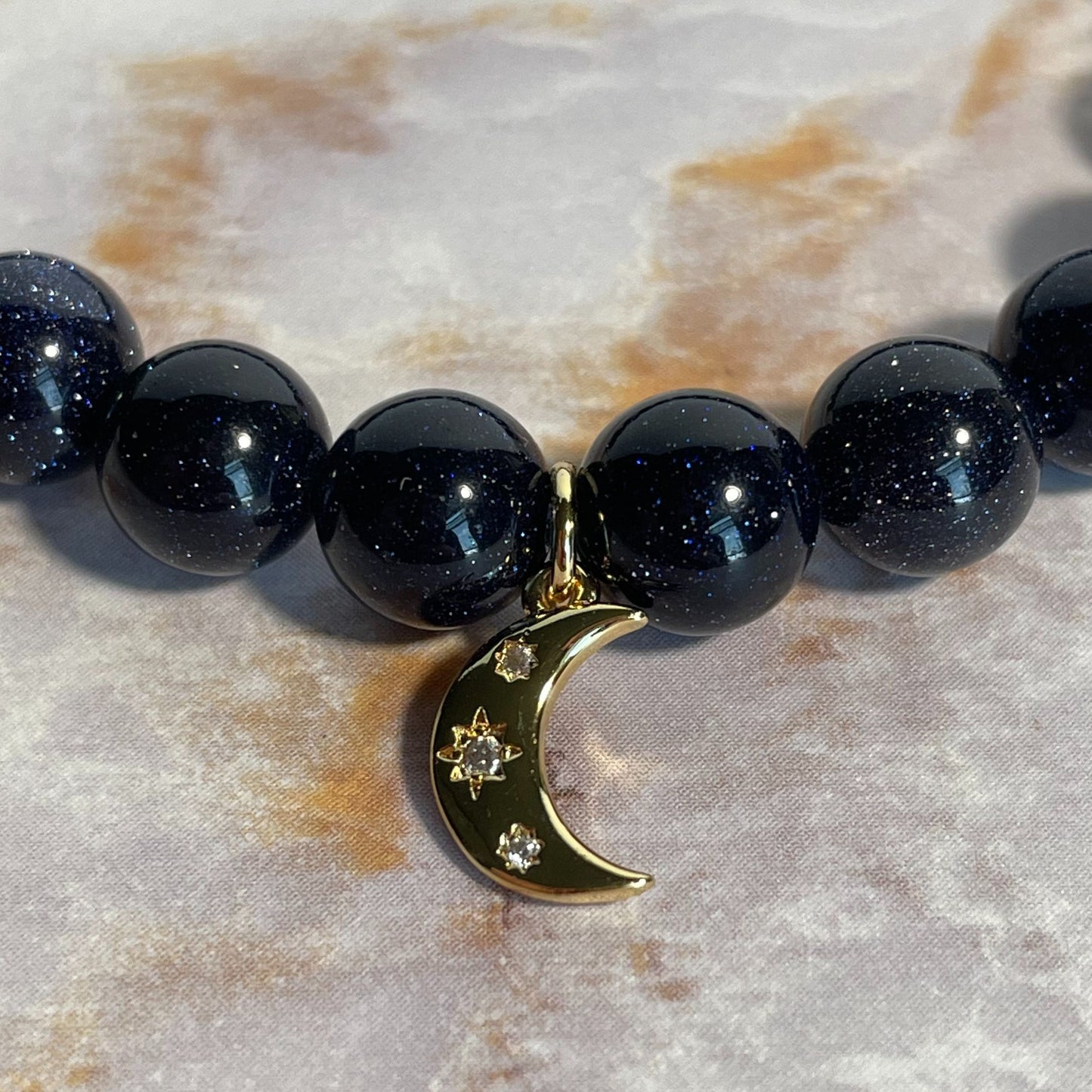 STARRY NIGHT | Crystal Bracelet | Blue Goldstone & Moonstone