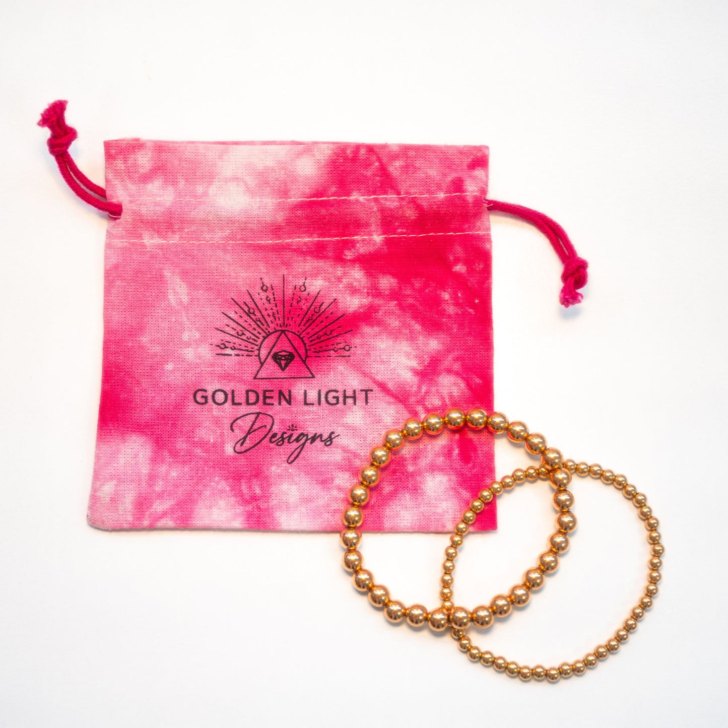 GOLDEN LOVE Bracelets | 14K Rose Gold-Filled Stackable Bracelets | 4mm 6mm