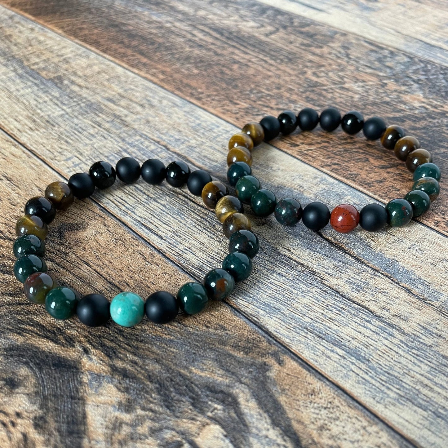 Power & Protection | Crystal Bracelet | Bloodstone & Tiger Eye