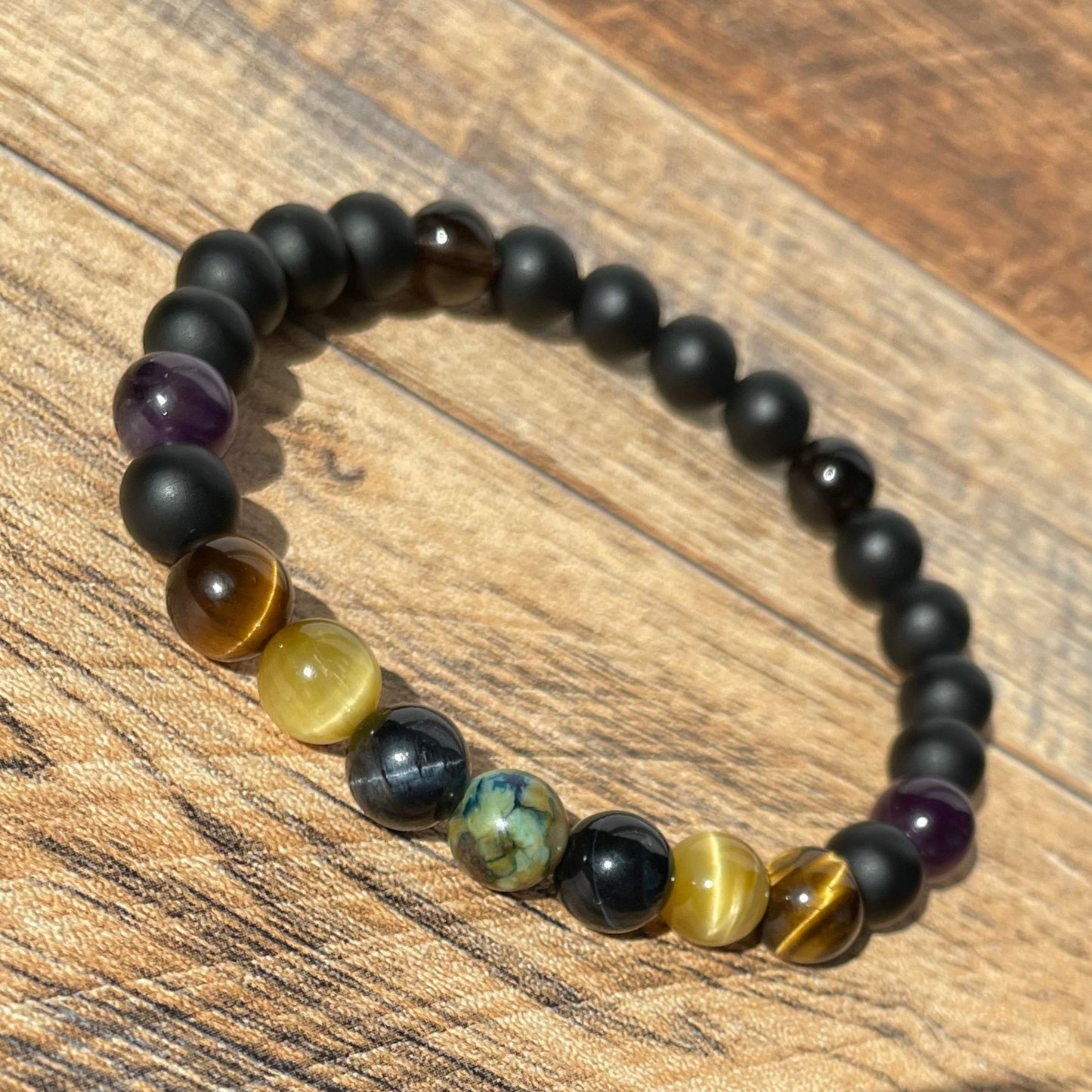 HEALING, POWER & PROTECTION | Crystal Bracelet | Onyx & Tiger Eye