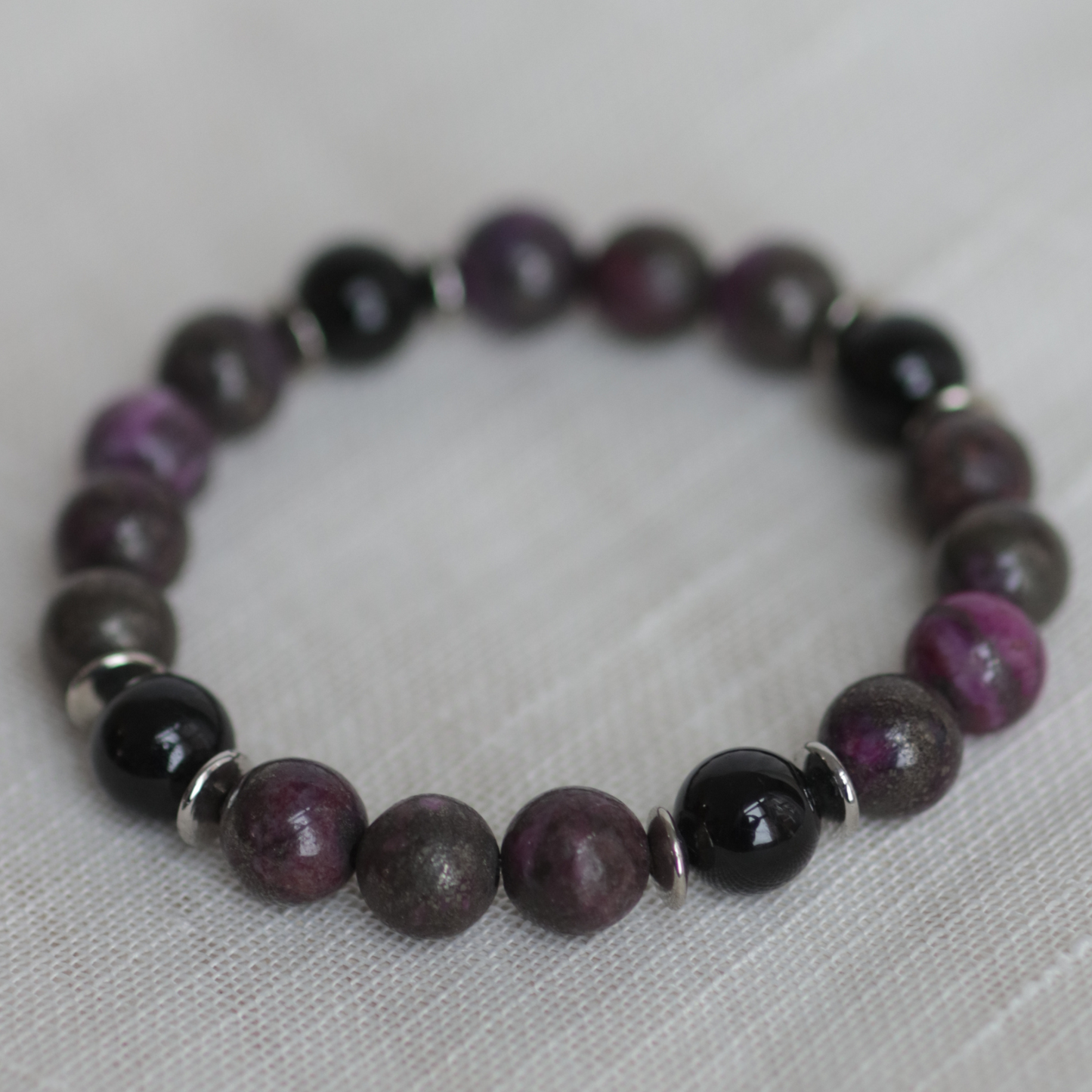 ABUNDANCE & LOVE III | Crystal Bracelet | Pink Pyrite & Tourmaline