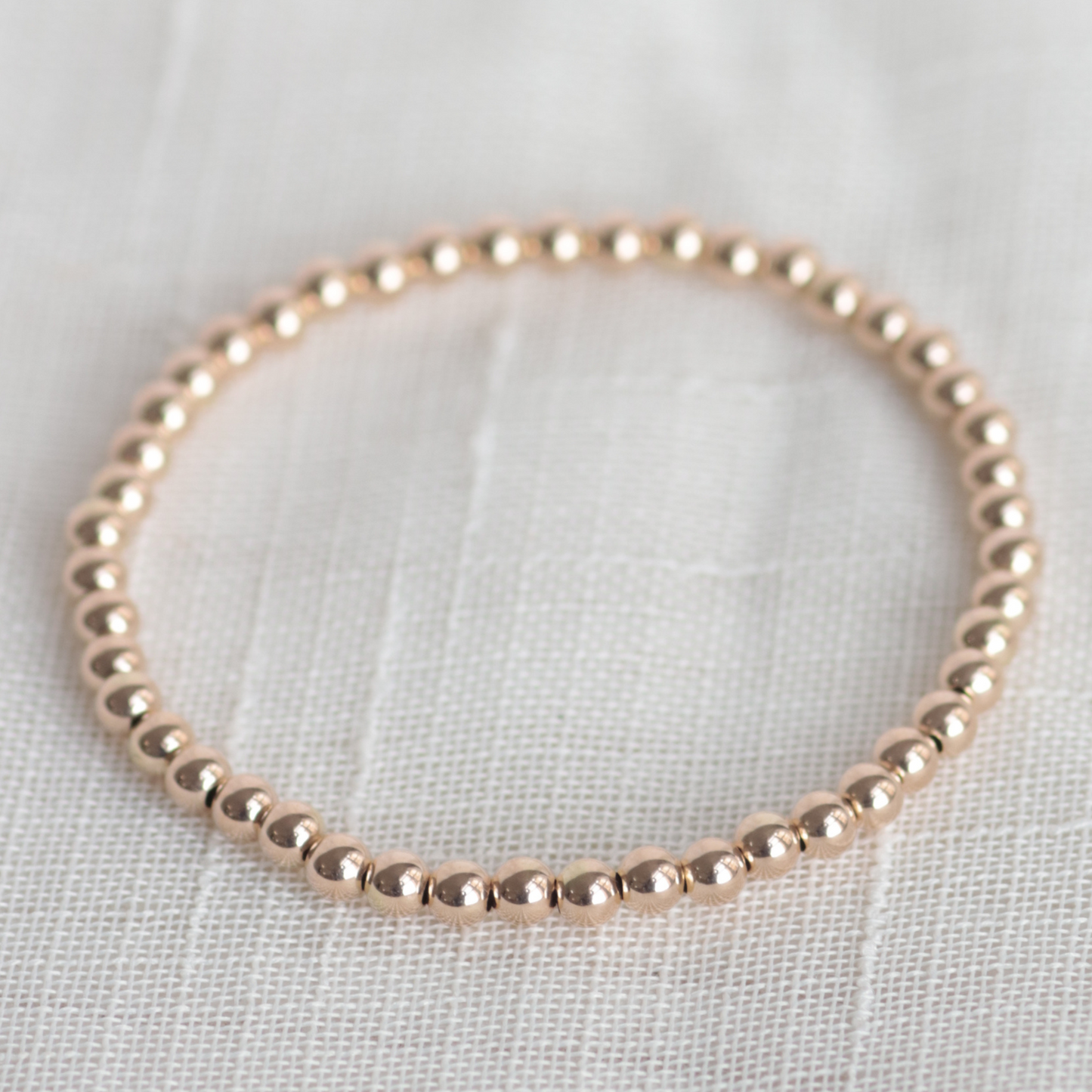 METALLIC Bracelet Stack | 14K Gold-Filled, Rose Gold-Filled & Sterling Silver Stackable Bracelets | 4mm Trio Set