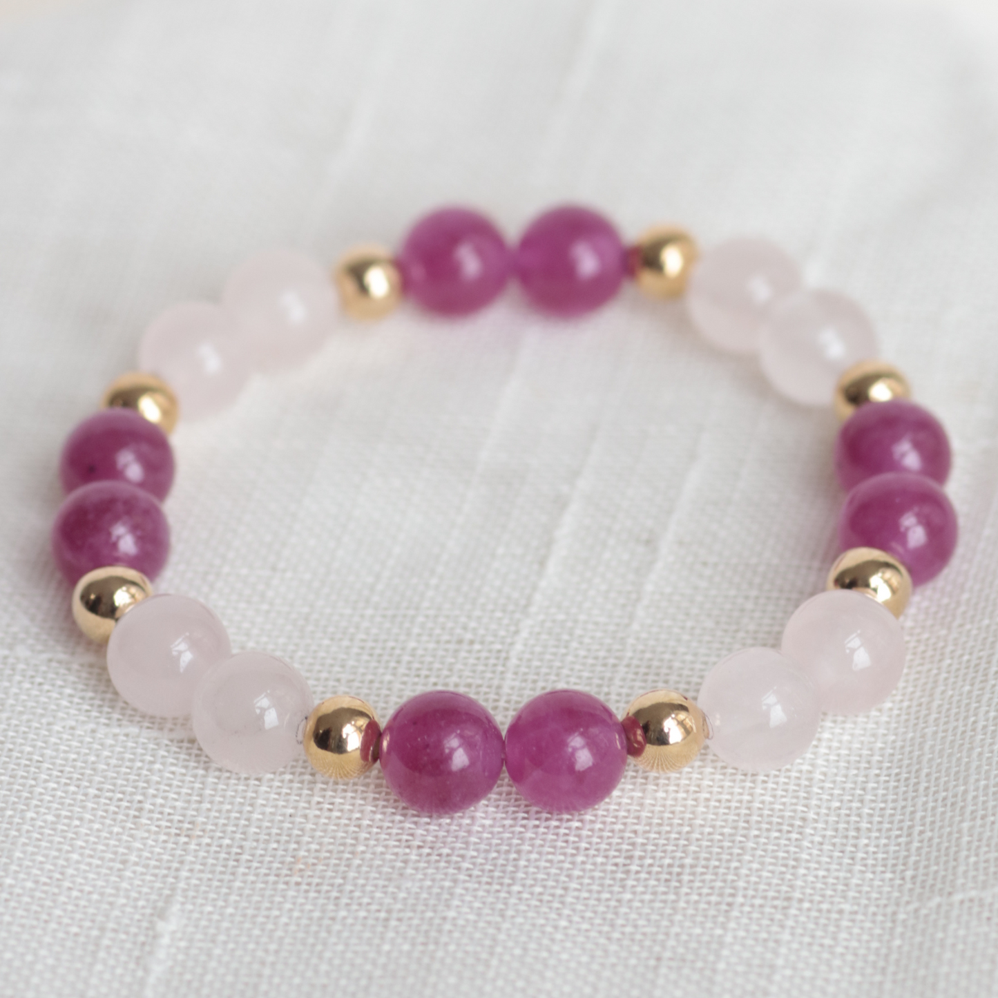 PINK SELF-LOVE | Barbie-Inspired | Crystal Bracelet | Pink Tourmaline & Rose Quartz