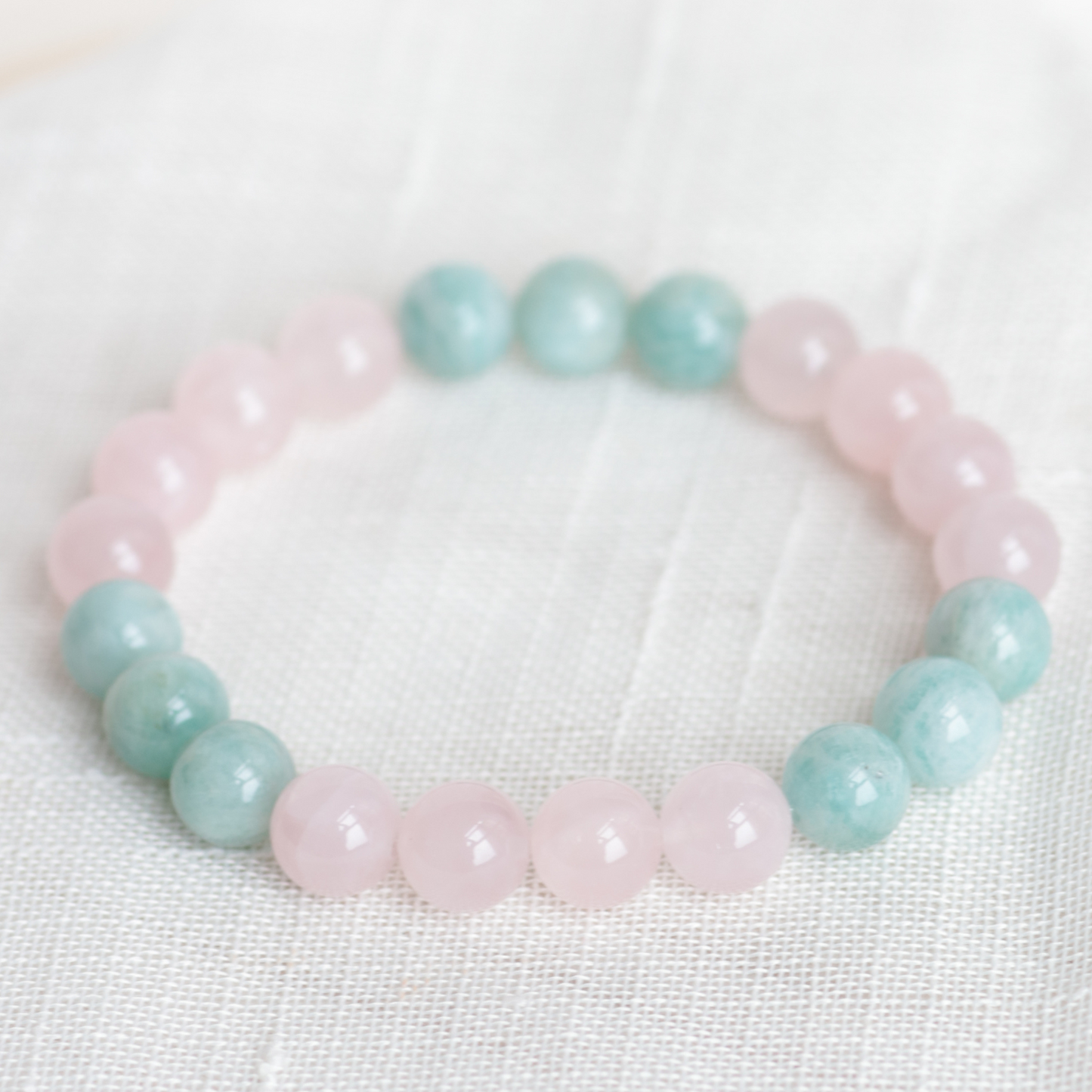SELF-LOVE | Ken-Inspired | Crystal Bracelet | Rose Quartz & Amazonite