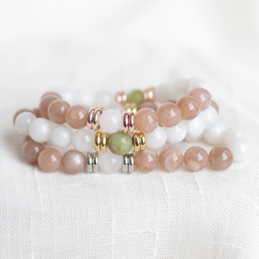 OTHER SIDE of the MOON | Crystal Bracelet | Sunstone & Moonstone