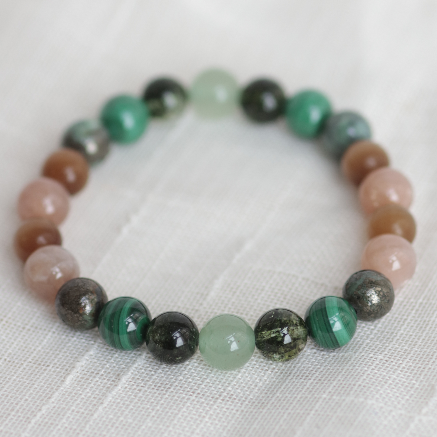ABUNDANCE & LUCK | Crystal Bracelet | Malachite & Sunstone