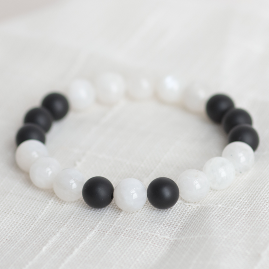 INTUITION | Ken-Inspired | Crystal Bracelet | Moonstone & Onyx