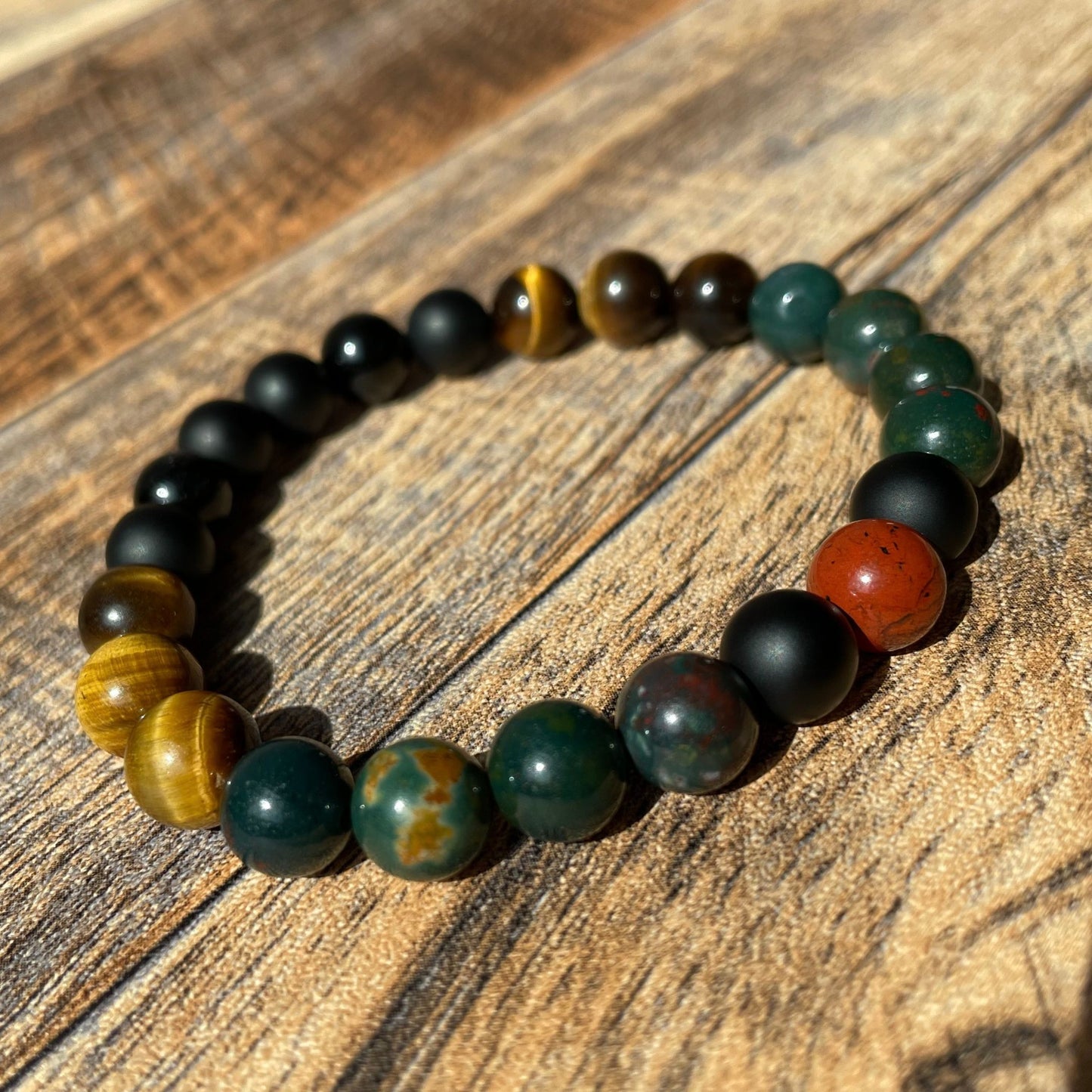 Power & Protection | Crystal Bracelet | Bloodstone & Tiger Eye