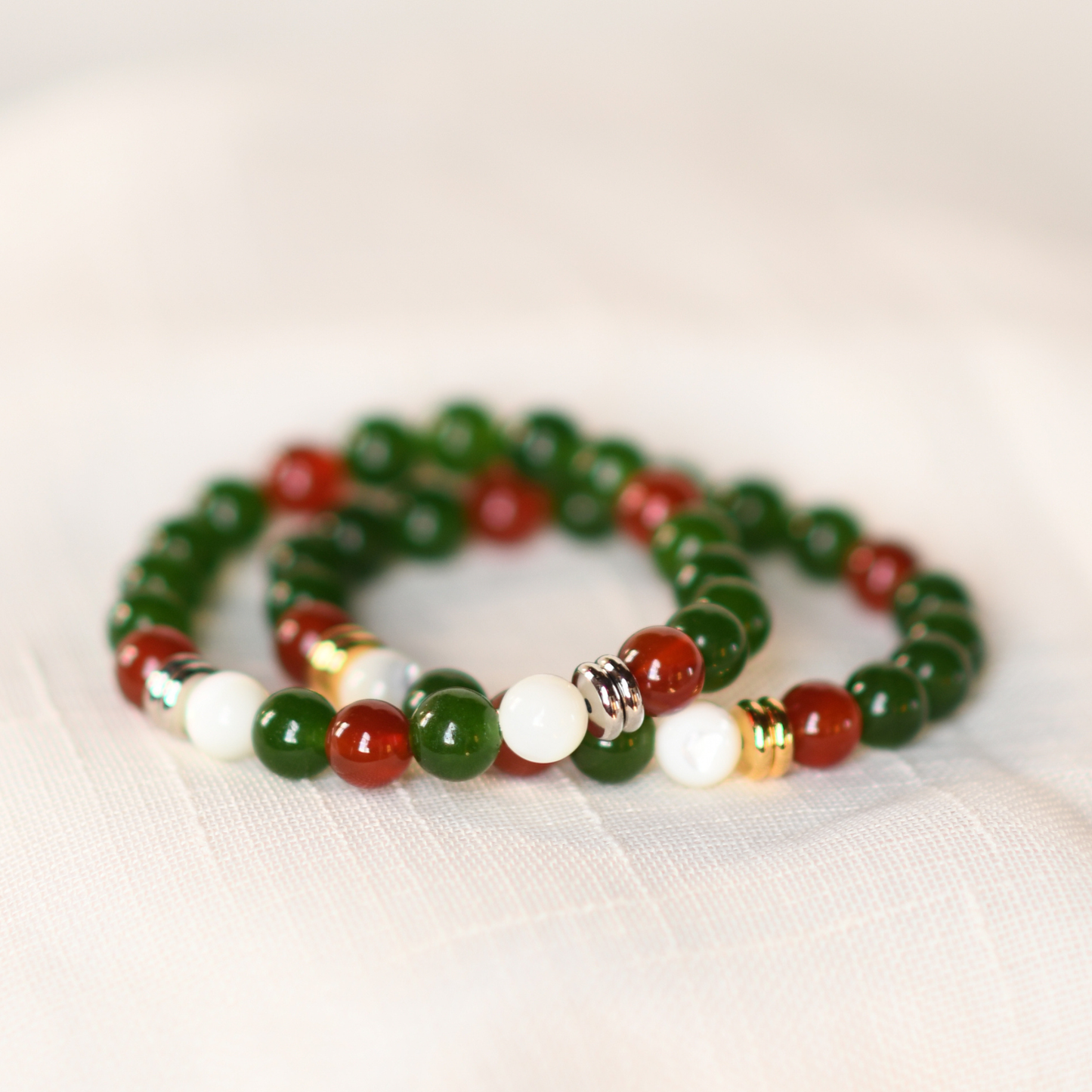 HOLLY | Crystal Bracelet | Green Jade