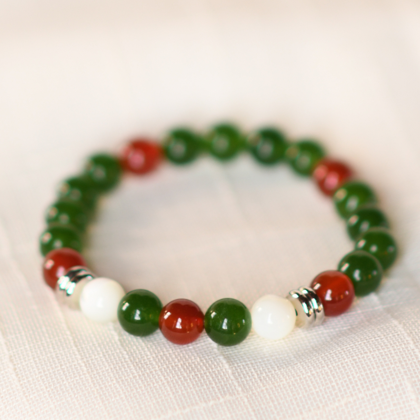 HOLLY | Crystal Bracelet | Green Jade