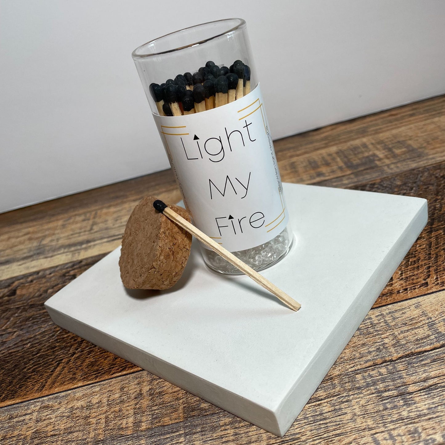 LIGHT MY FIRE | Apothecary Match Jar | Striker & 3 in. Matches