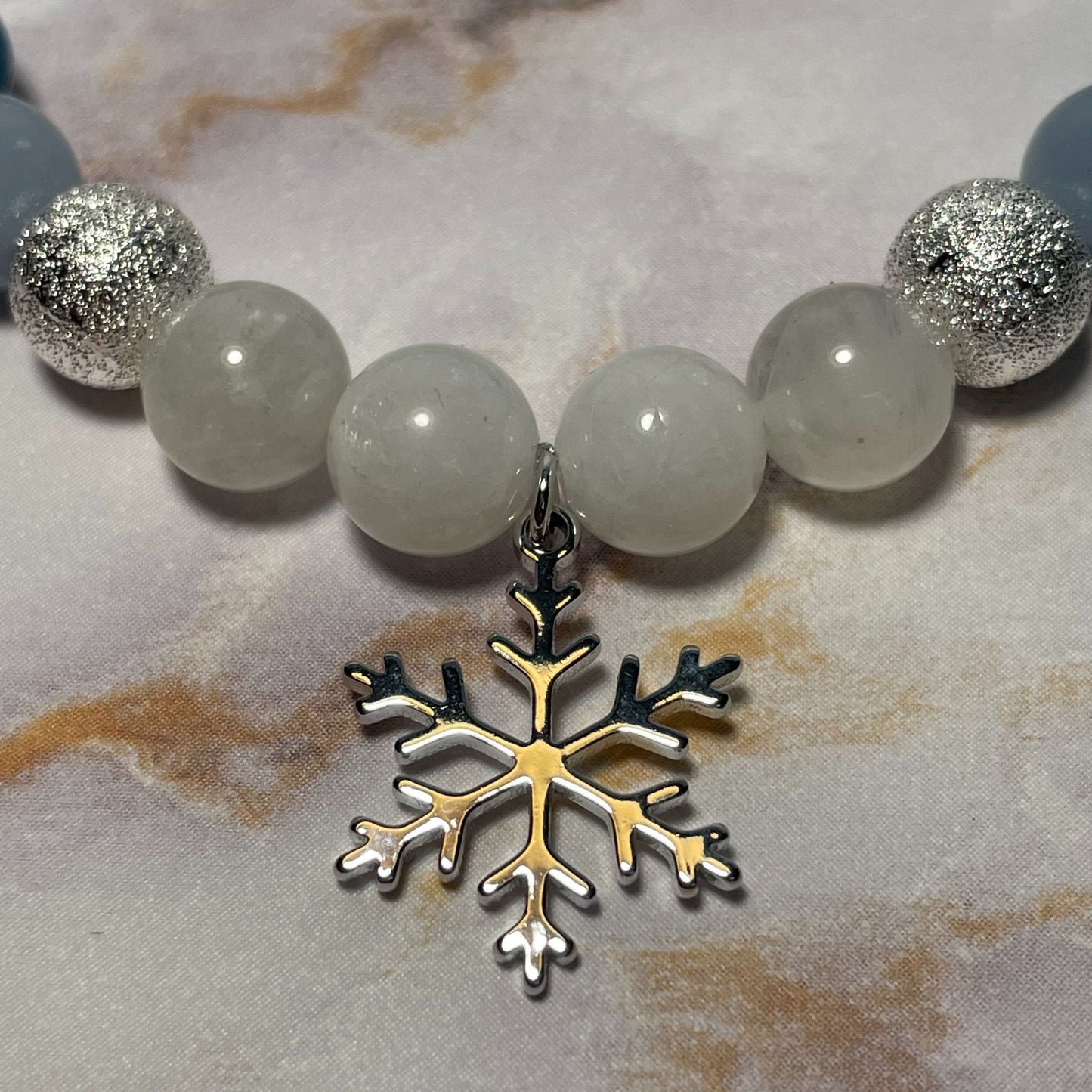PEACEFUL NIGHT | Crystal Bracelet | Moonstone & Angelite