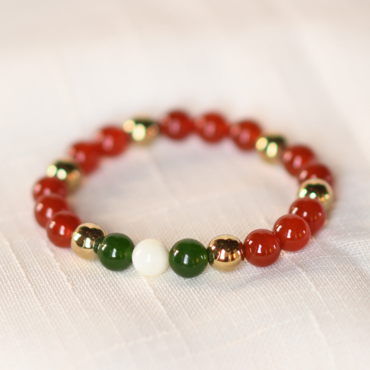 JOLLY | Crystal Bracelet | Red Agate & Hematite