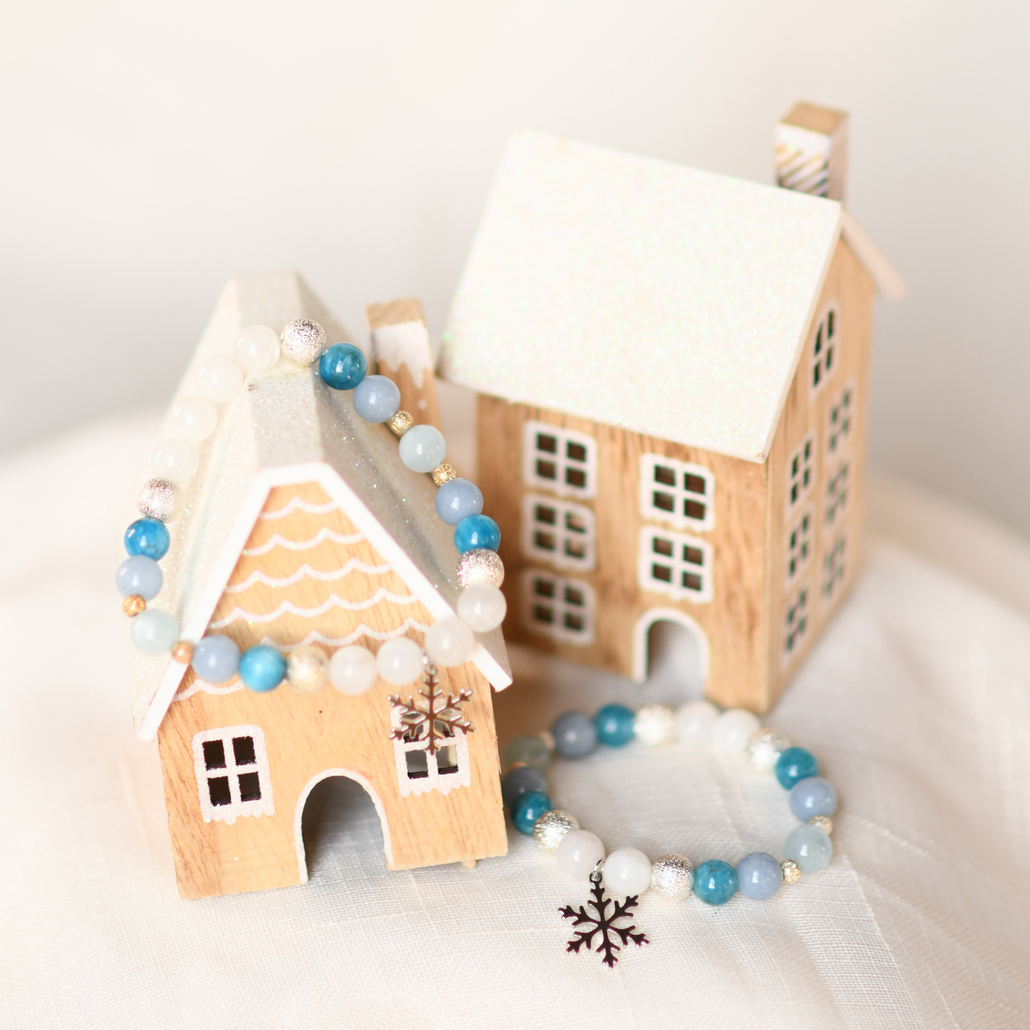 PEACEFUL NIGHT | Crystal Bracelet | Moonstone & Angelite