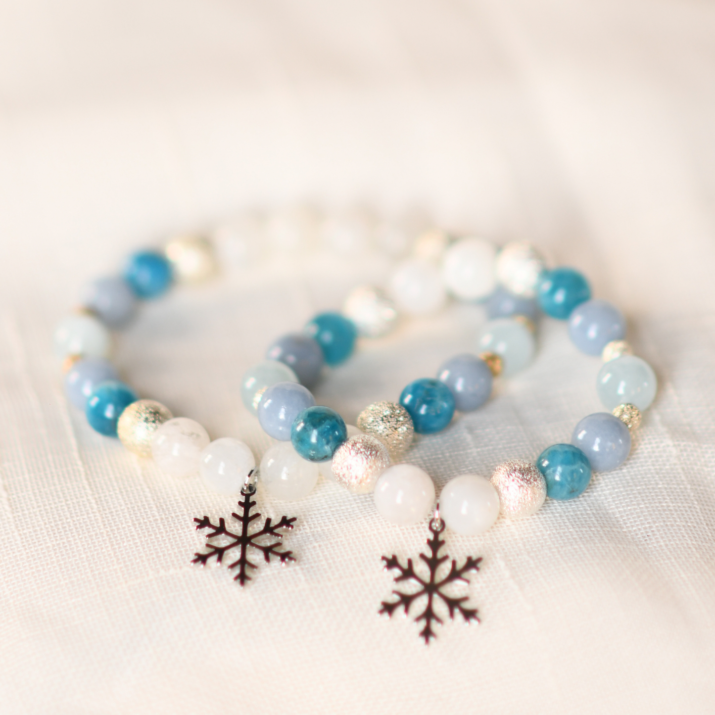 PEACEFUL NIGHT | Crystal Bracelet | Moonstone & Angelite