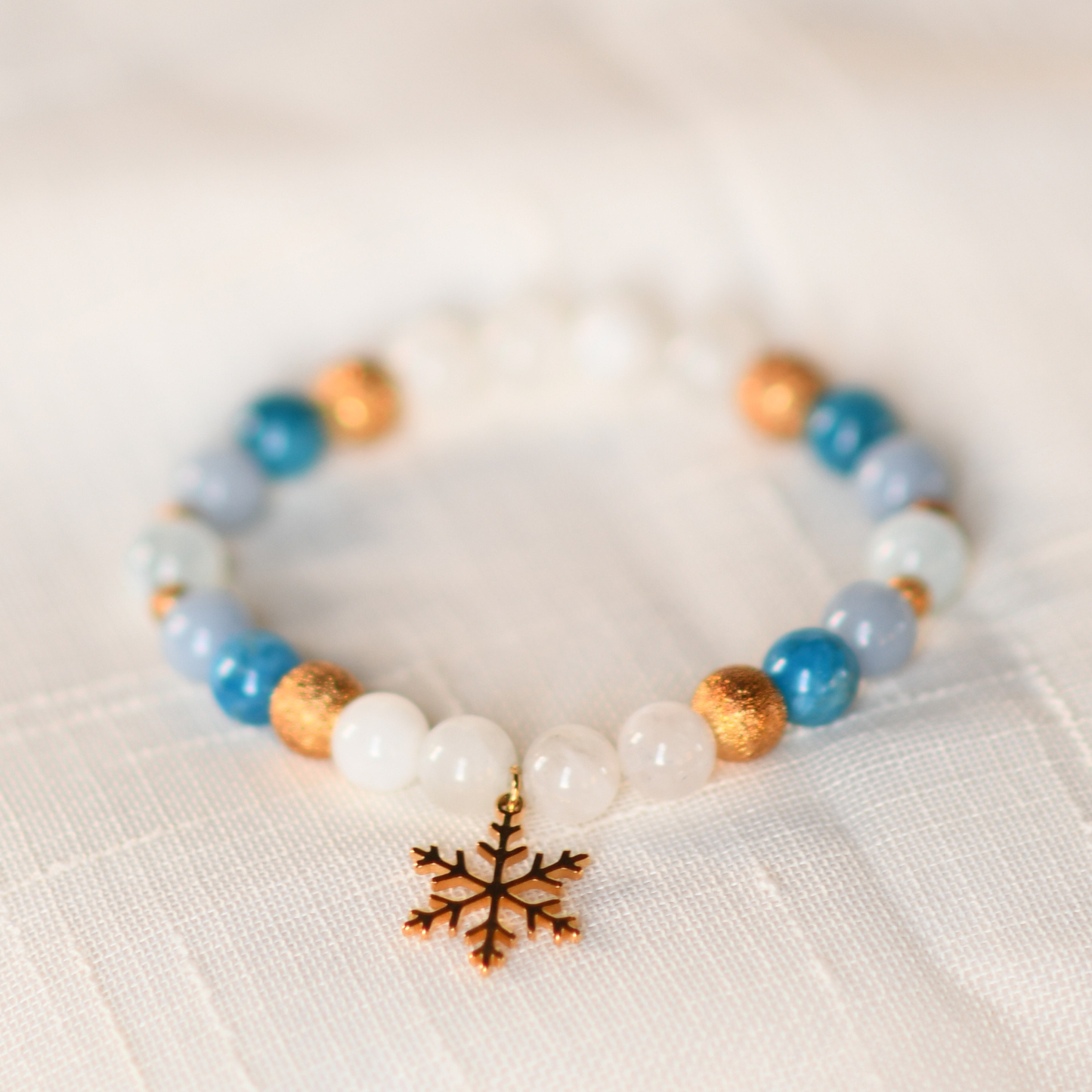 PEACEFUL NIGHT | Crystal Bracelet | Moonstone & Angelite