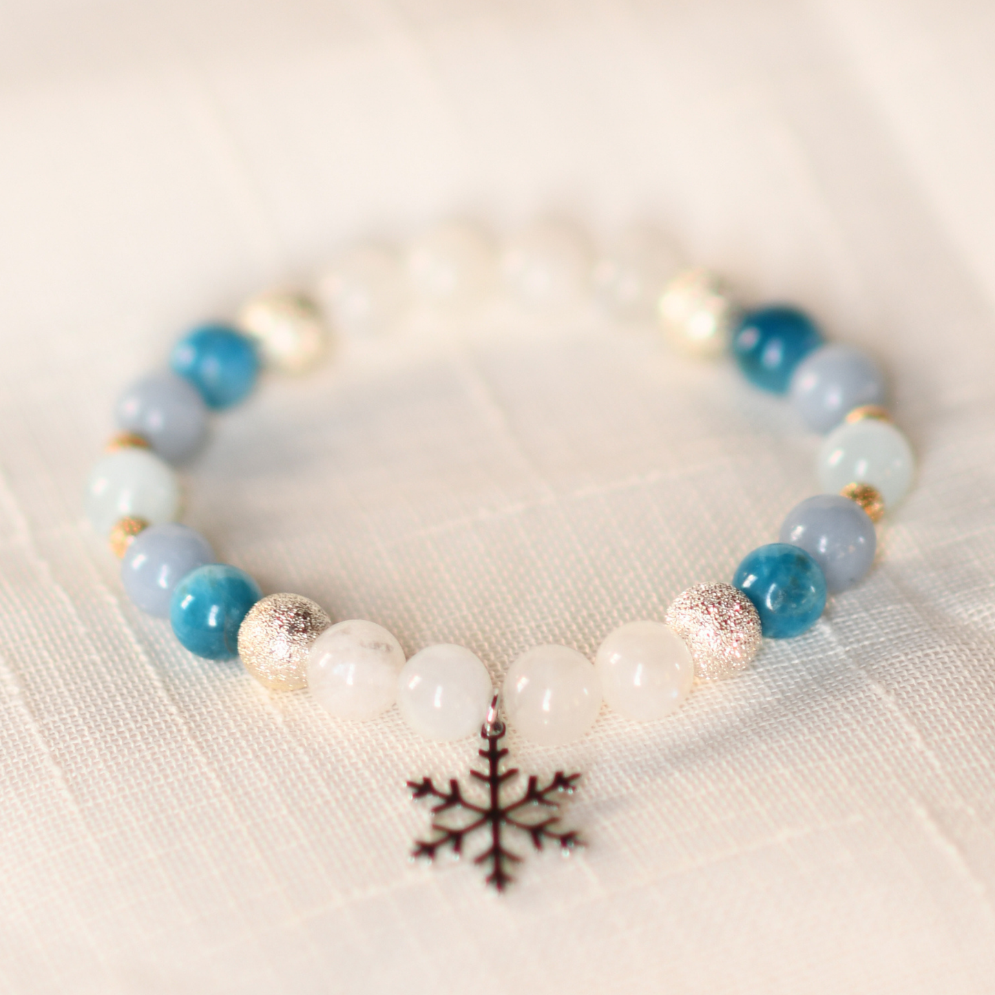 PEACEFUL NIGHT | Crystal Bracelet | Moonstone & Angelite