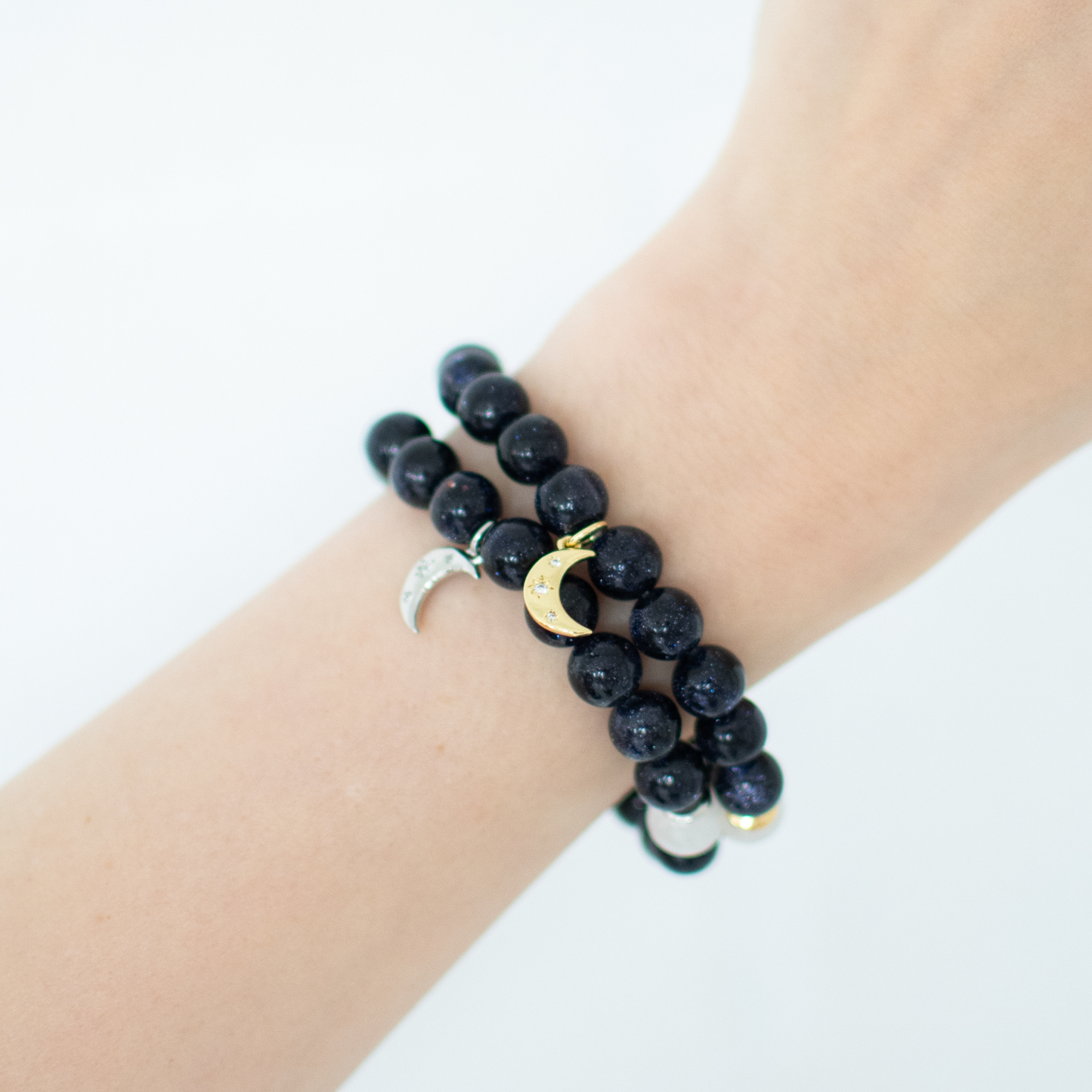 STARRY NIGHT | Crystal Bracelet | Blue Goldstone & Moonstone