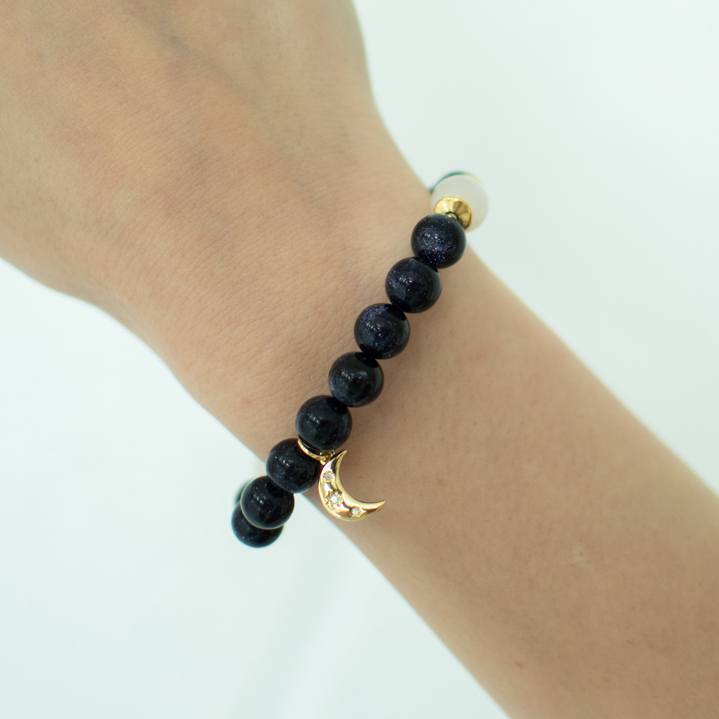 STARRY NIGHT | Crystal Bracelet | Blue Goldstone & Moonstone