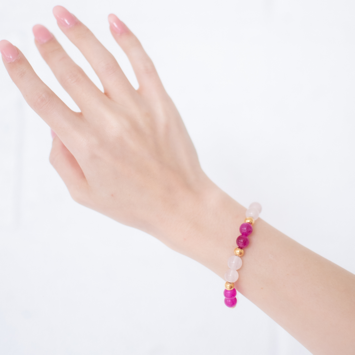 PINK SELF-LOVE | Barbie-Inspired | Crystal Bracelet | Pink Tourmaline & Rose Quartz